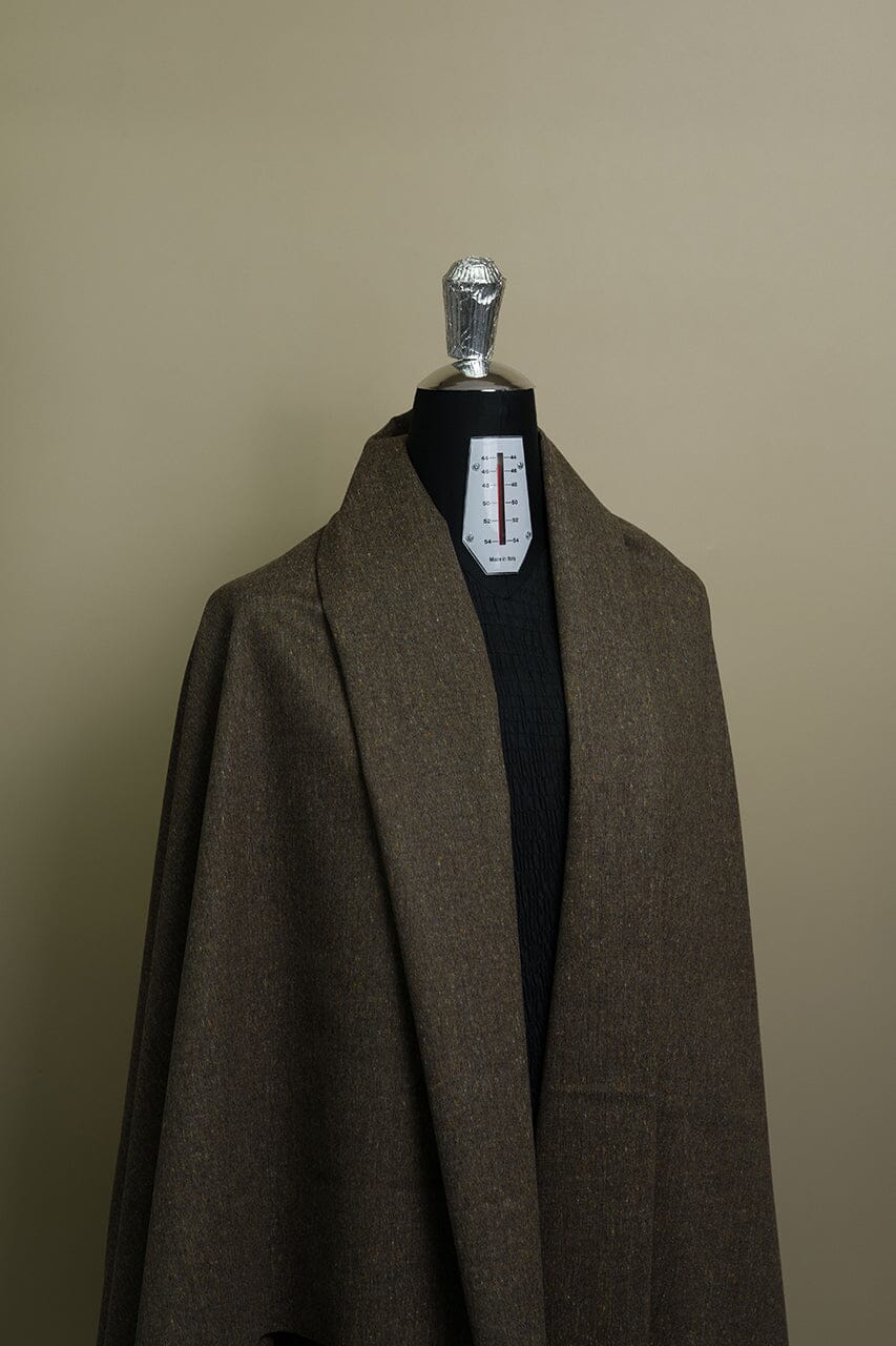 Vintage Suit Fabrics-Vintage V23303 Brown Wool Jacketing -1.9m