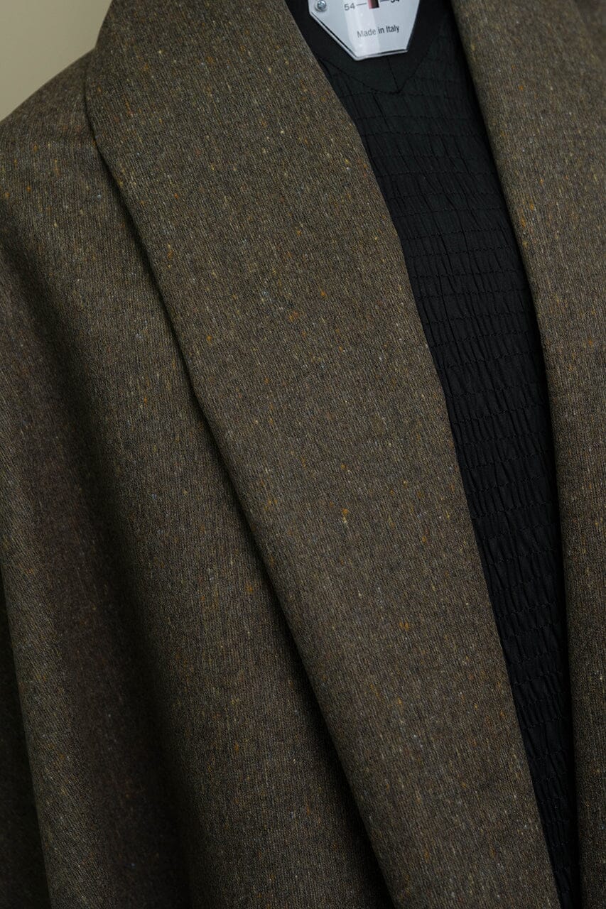 Vintage Suit Fabrics-Vintage V23303 Brown Wool Jacketing -1.9m