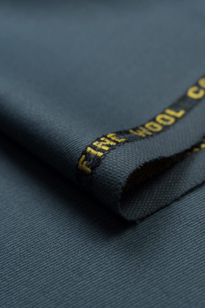 Vintage Suit Fabrics-Vintage V23500 Blue Wool Cavalry Twill Trosuering -1.35m