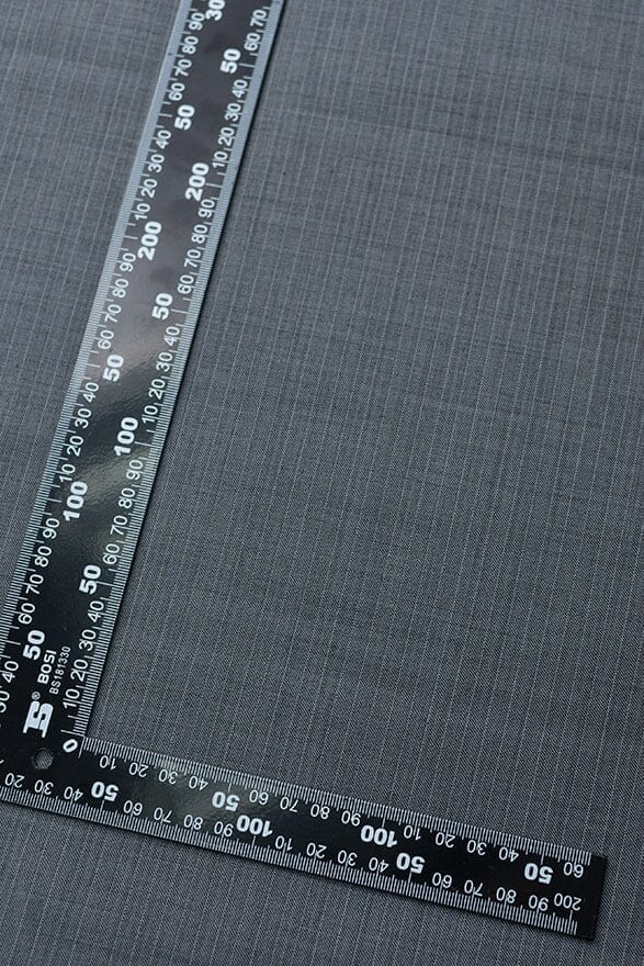 Vintage Suit Fabrics-Wain Shiell V20189 Wain Shiell Gray Stripe Wool Suiting - 2.7m