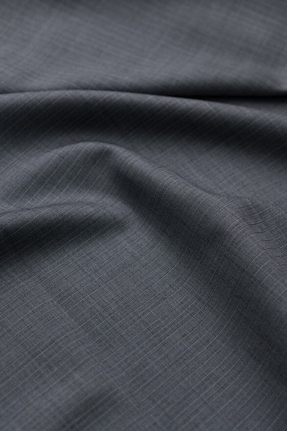 Vintage Suit Fabrics-Wain Shiell V20189 Wain Shiell Gray Stripe Wool Suiting - 2.7m