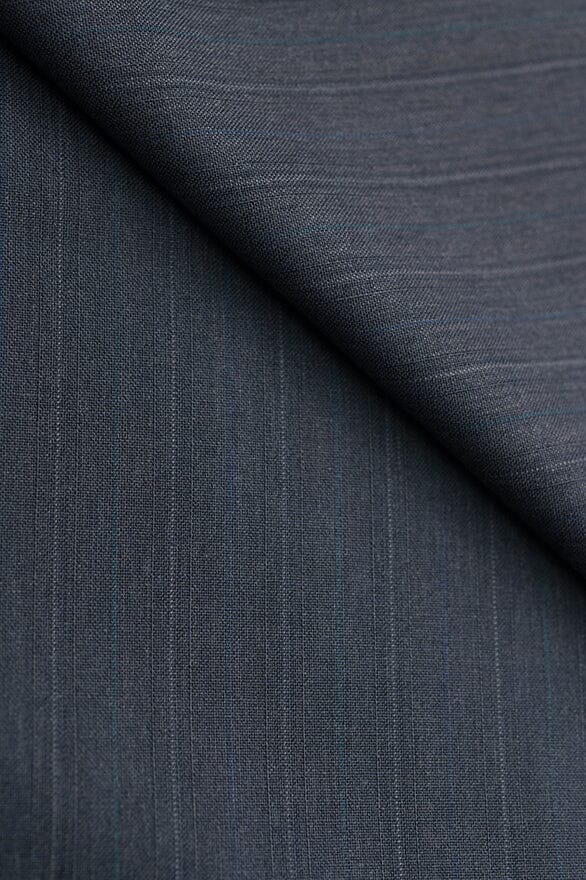 Vintage Suit Fabrics-Wain Shiell V20406 Wain Shiell Charcoal Stripe 120s Wool - 2.9m