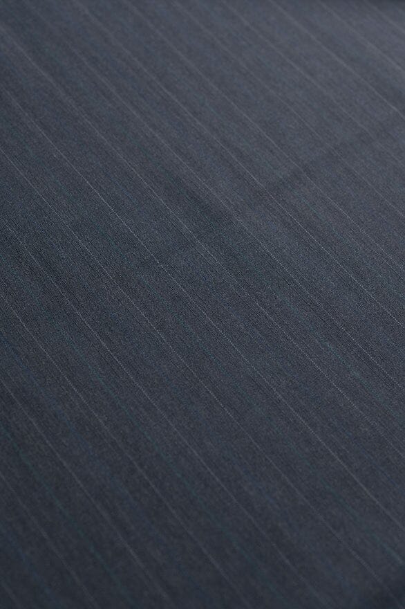 Vintage Suit Fabrics-Wain Shiell V20406 Wain Shiell Charcoal Stripe 120s Wool - 2.9m