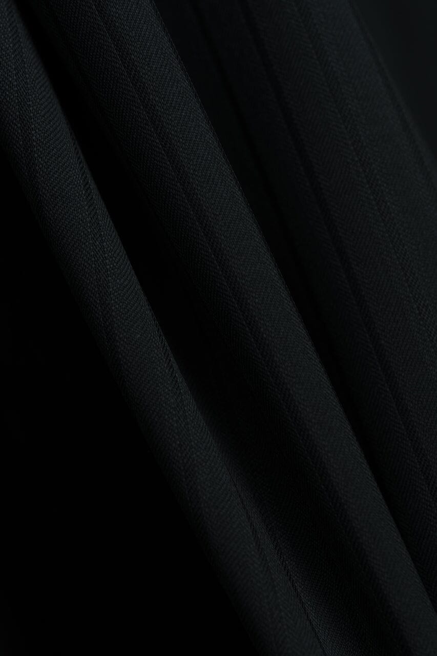 Reda Black Stripe  Wool Suiting (V23422) -3.1m - Yoo's Club