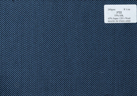 3722 Slate Blue Herringbone (Price per0.25m)