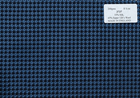 3737 Navy & Blue Houndstooth (Price per0.25m)