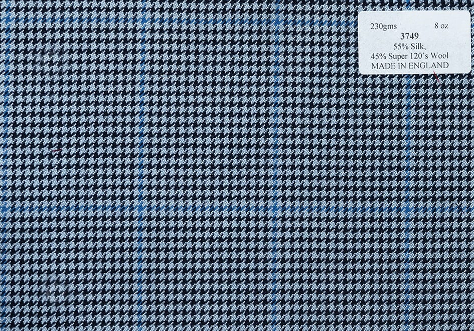 3749 Slate Blue Houndstooth with Blue Windowpane (Price per0.25m)