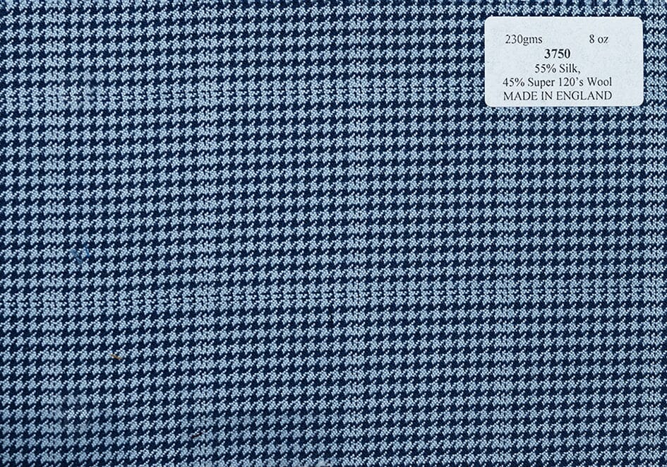 3750 Slate Blue & Navy Houndstooth with Windowpane (Price per0.25m)