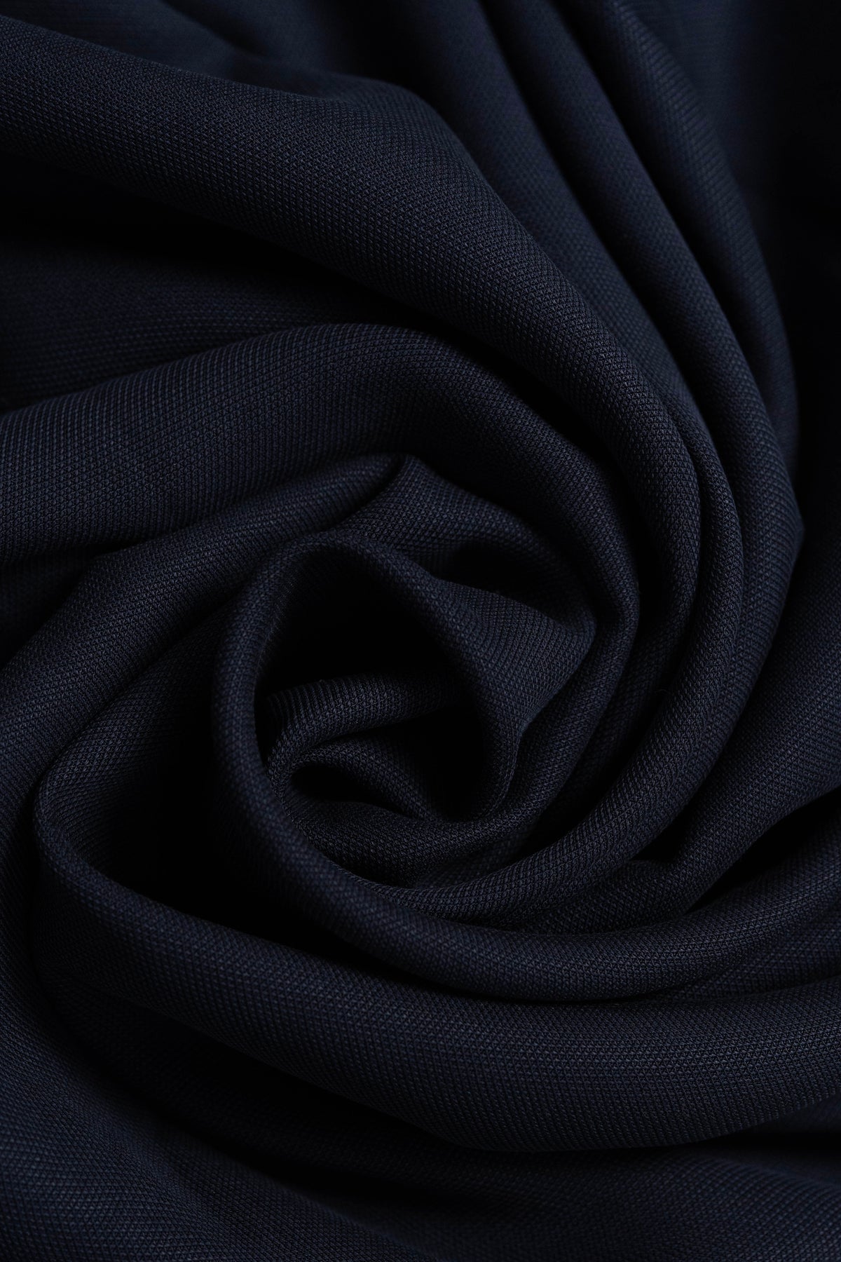 Dark Blue Linen in Oxford Weave Made in Japan