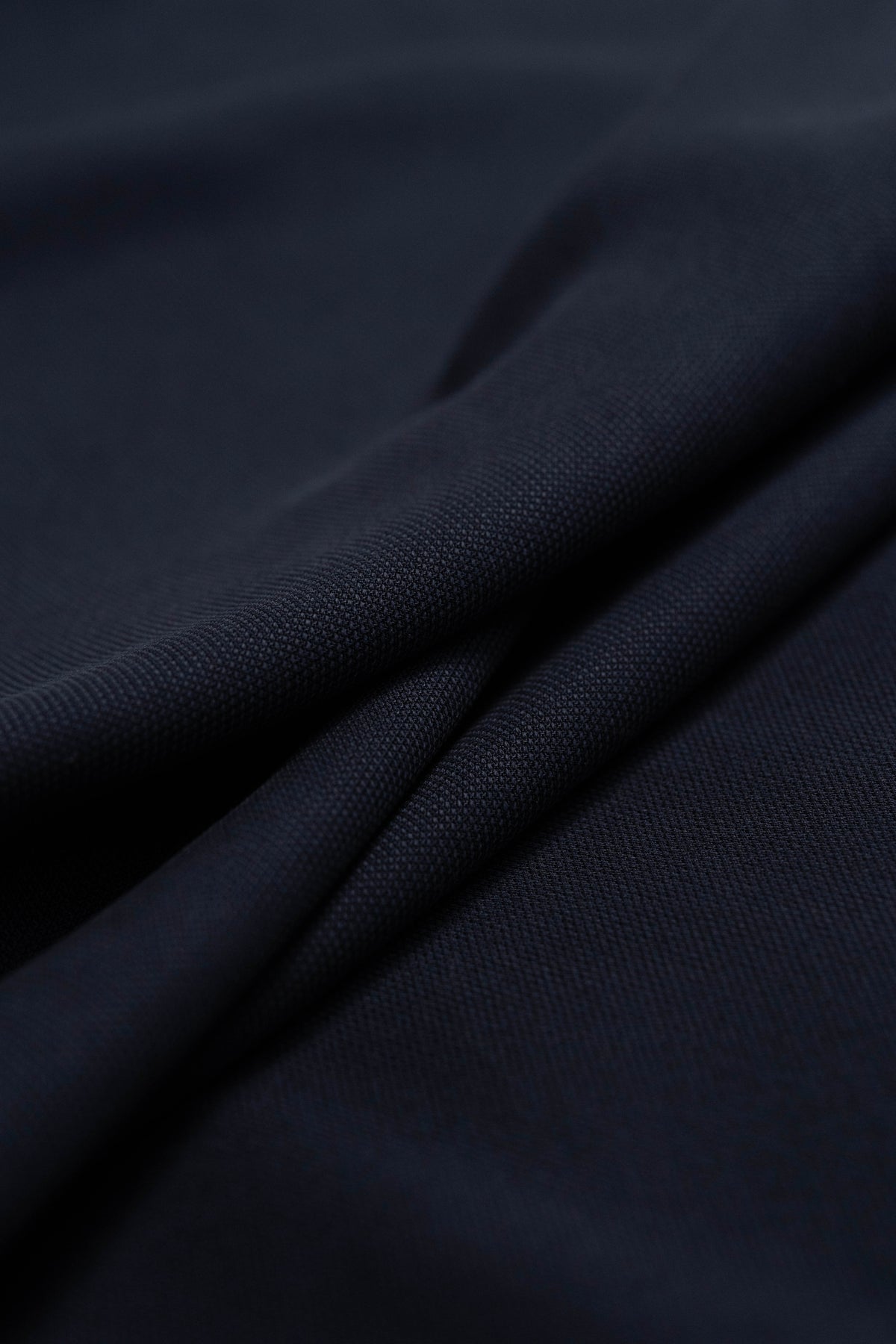 Dark Blue Linen in Oxford Weave Made in Japan