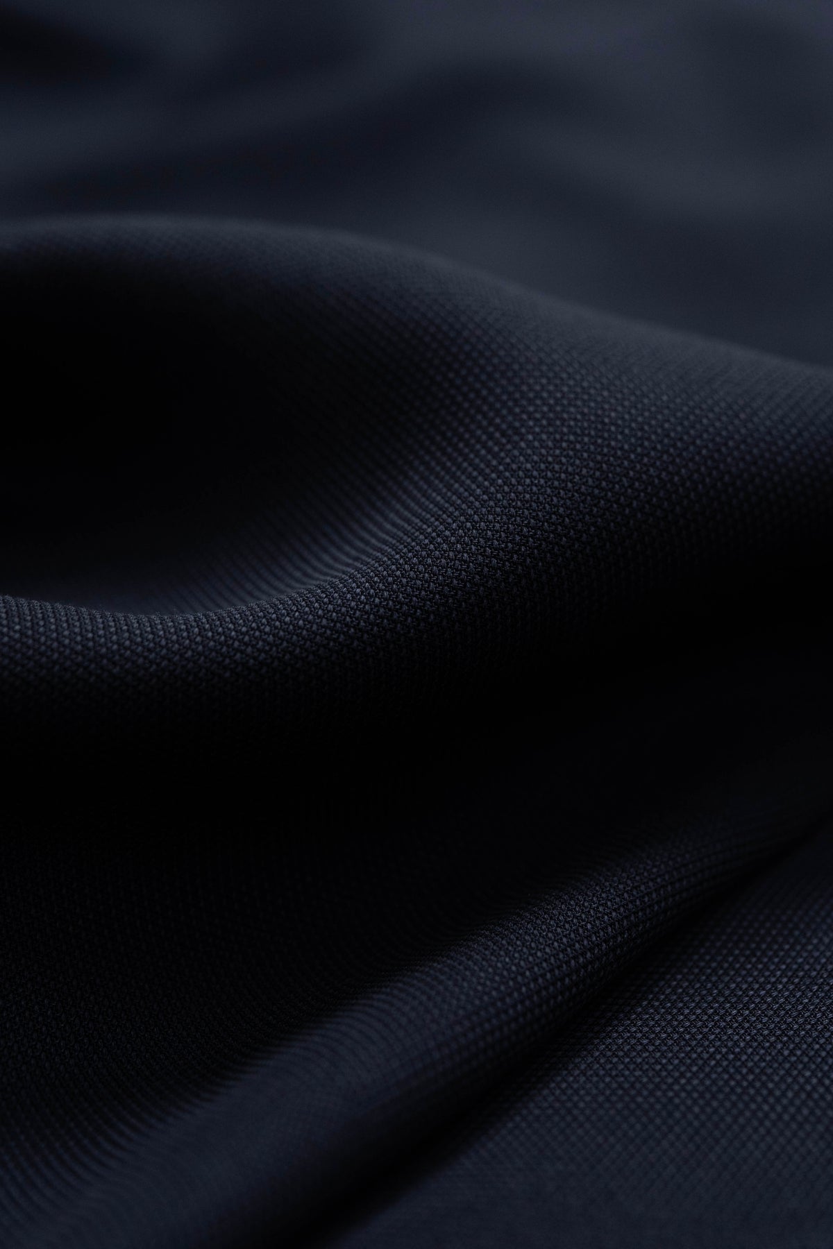 Dark Blue Linen in Oxford Weave Made in Japan