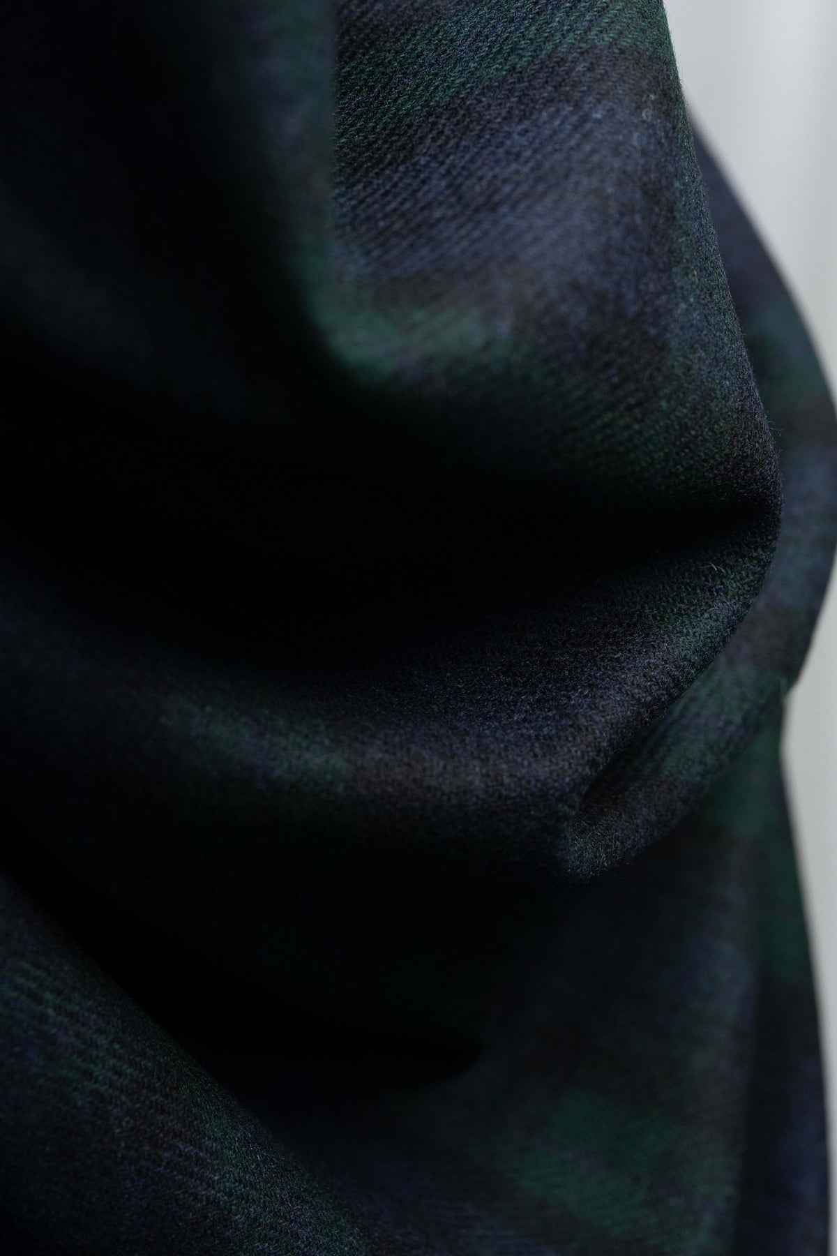 Dark Green Fancy Check  Wool Jacketing Fabric (V26089) -2 Meters - Yoo's Club