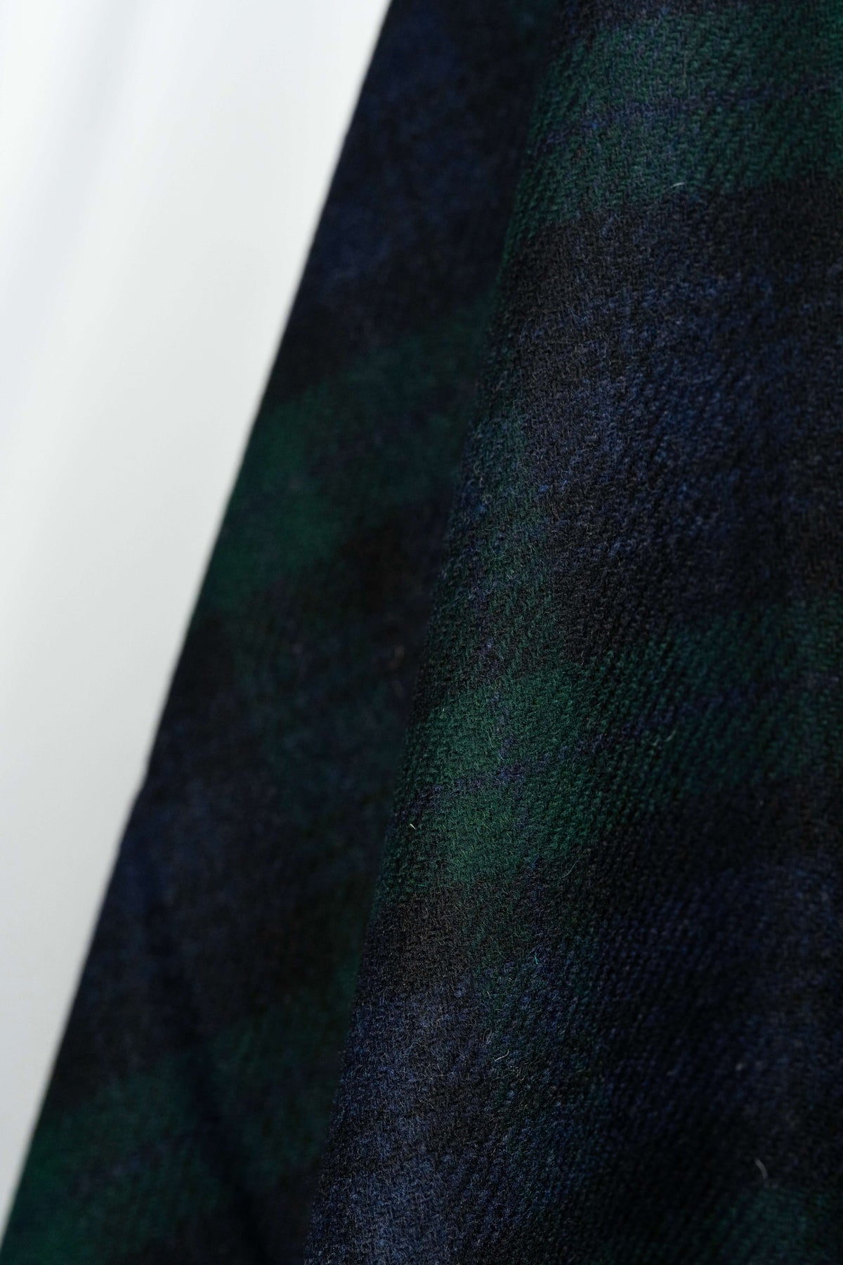 Dark Green Fancy Check  Wool Jacketing Fabric (V26089) -2 Meters - Yoo's Club