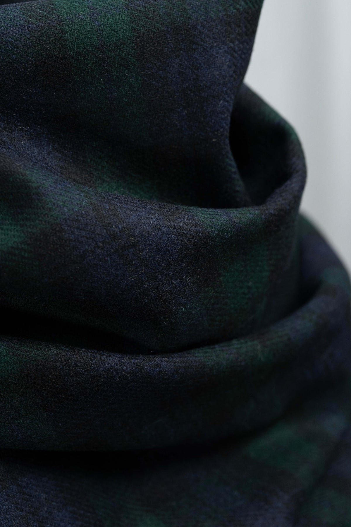 Dark Green Fancy Check  Wool Jacketing Fabric (V26089) -2 Meters - Yoo's Club