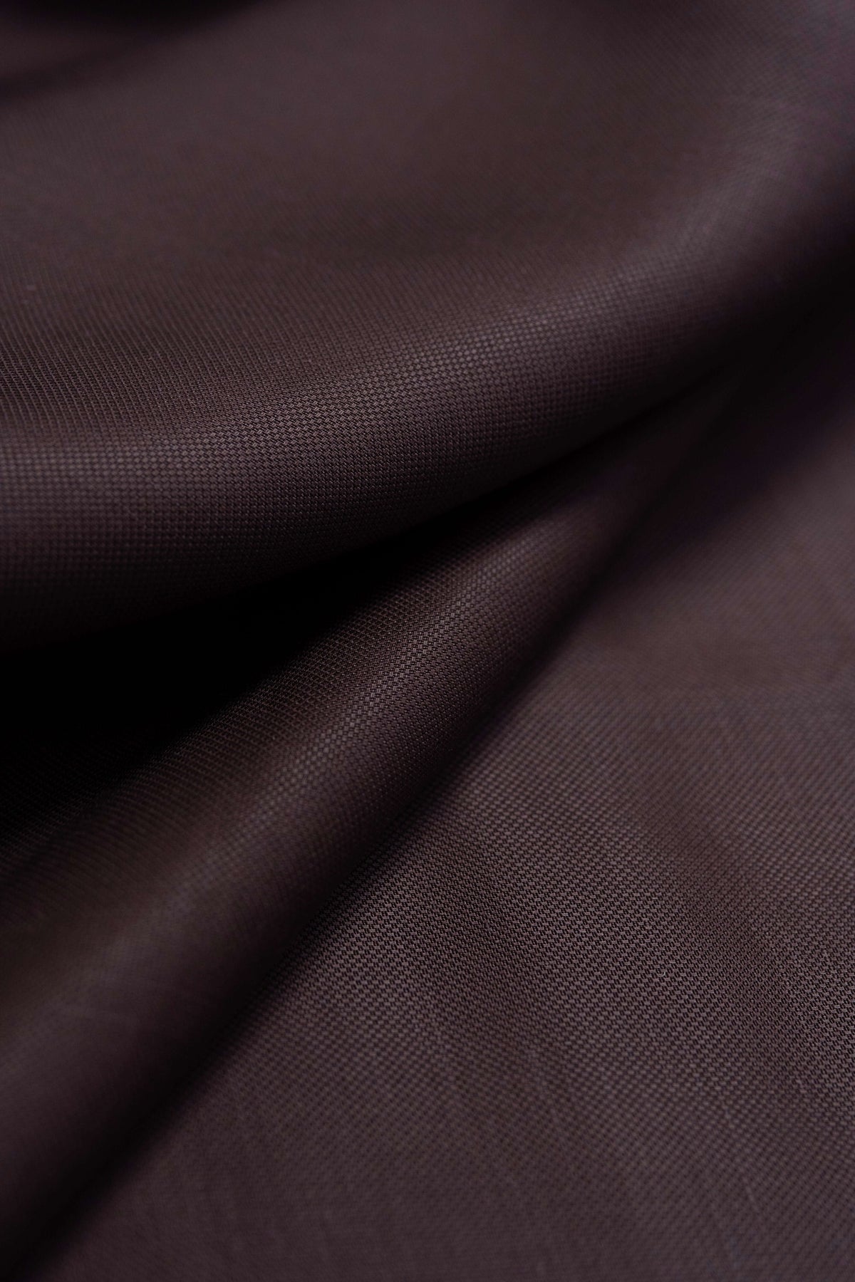 Dark Red Linen in Oxfor Weave Made in Japan Yoo's Club