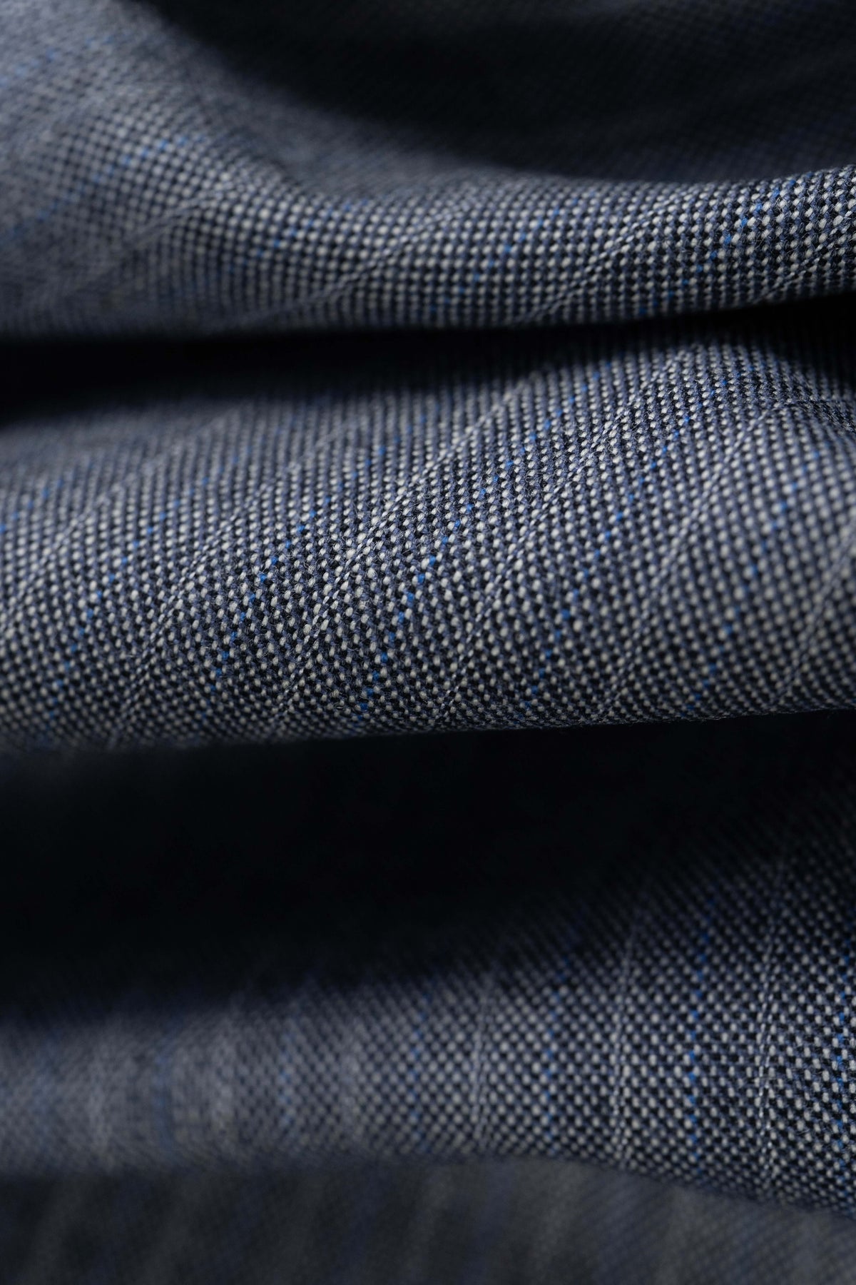 Dormeuil Super 80s Blue Stripe Suiting Fabric (V26018) - 3 Meters - Yoo's Club