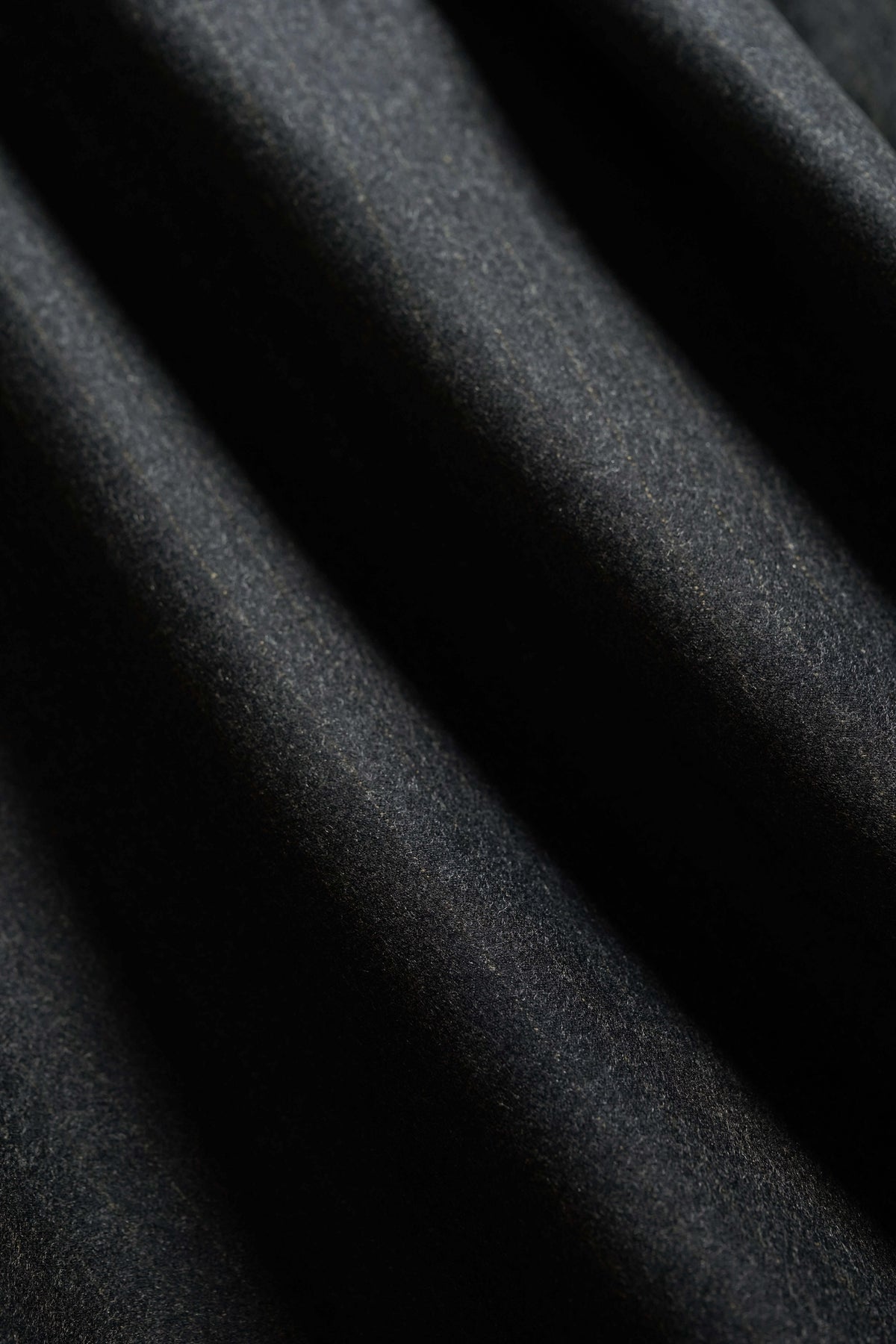 England Charcoal with Bronze Stripe Superfine Worsted Wool Flannel Fabric
