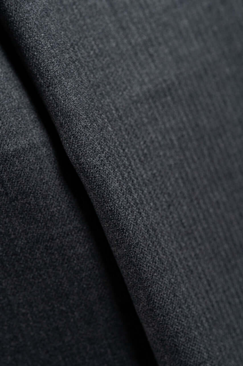 England Grey Worsted Wool Suiting with Subtle Herringbone -3 Meters - Yoo's Club