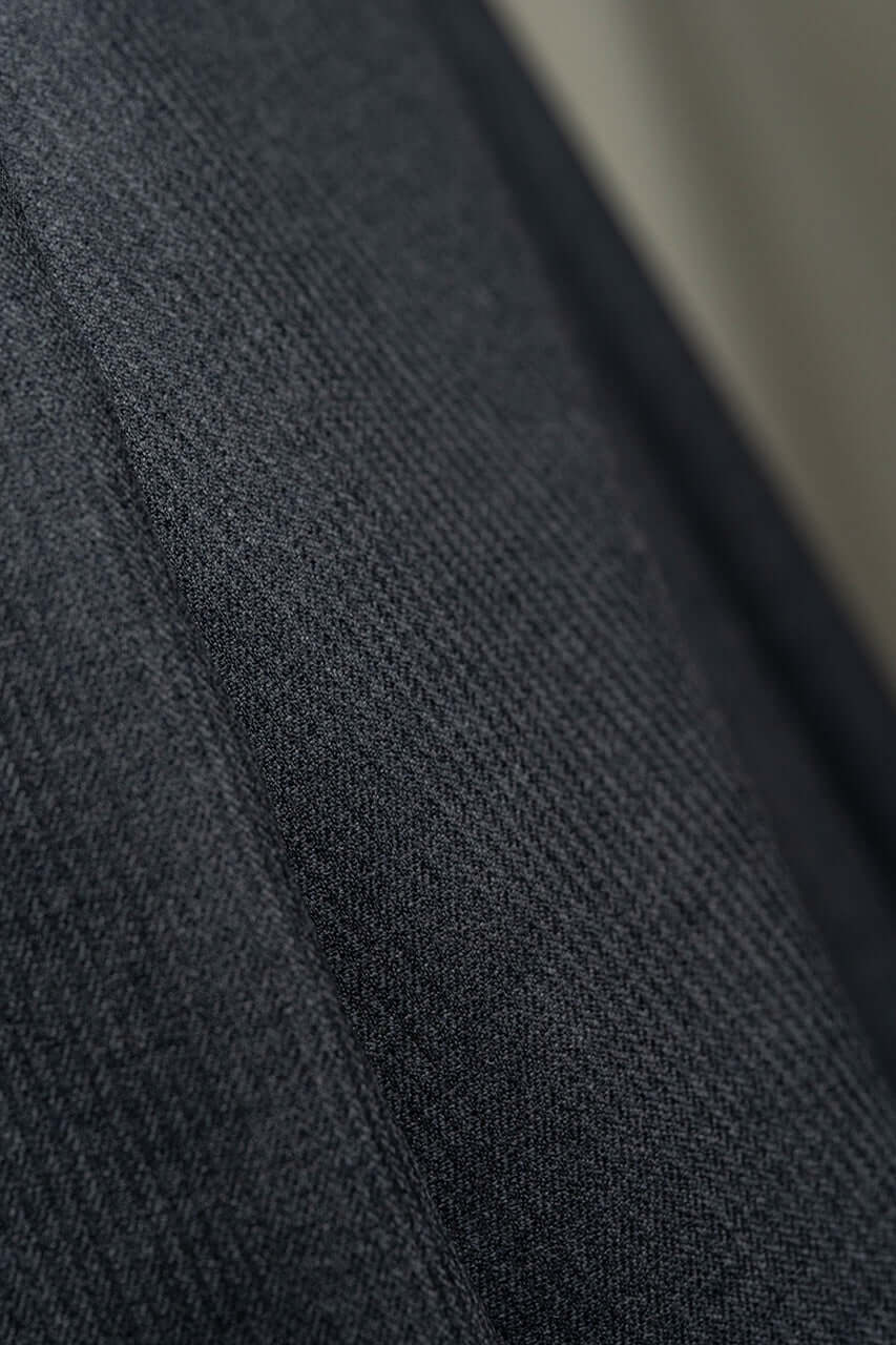 England Grey Worsted Wool Suiting with Subtle Herringbone -3 Meters - Yoo's Club