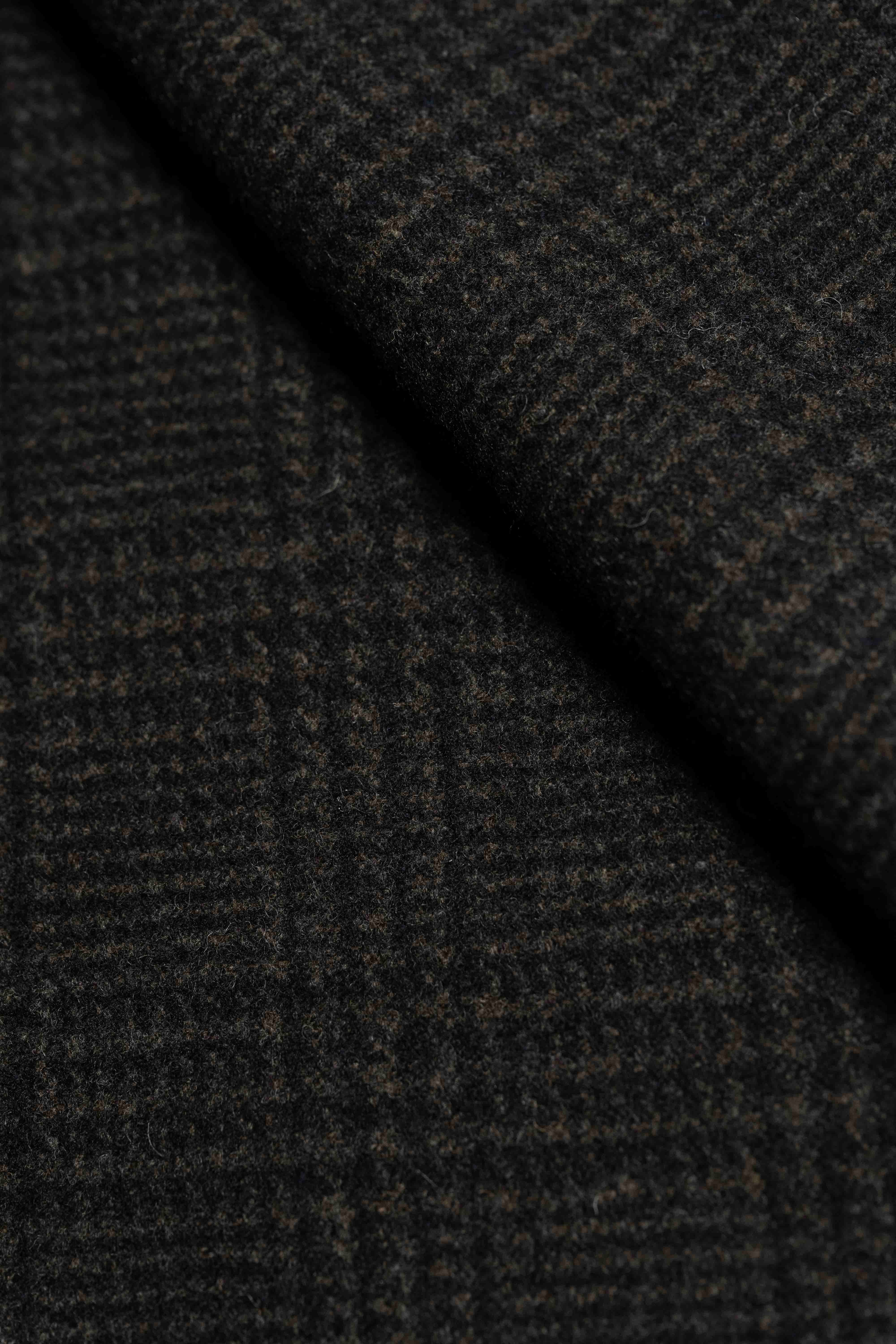 Dark Brown PoW Check Wool for Vest /Jacket-1.65m - Yoo's Club