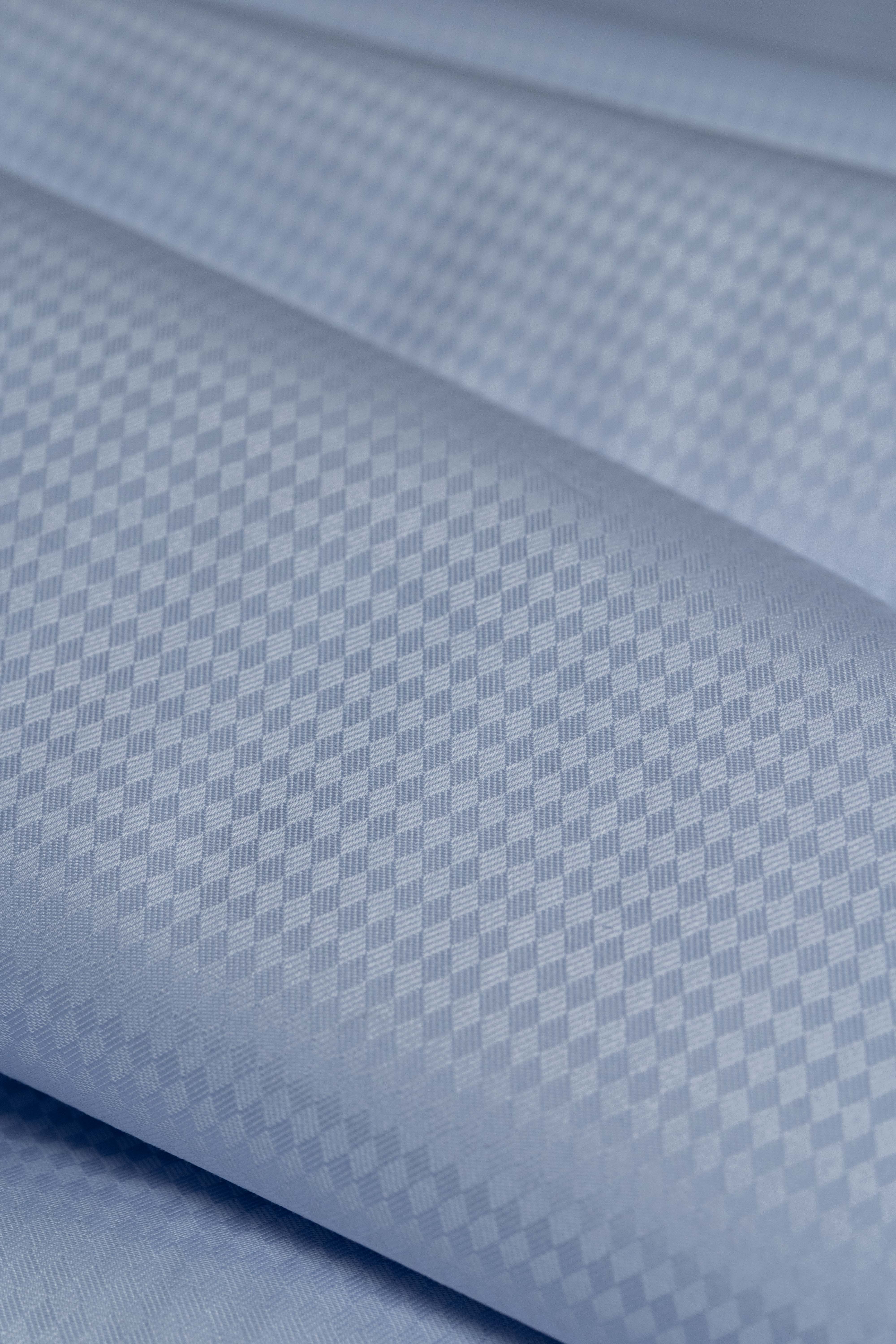 Blue Cotton Shirt Fabric - (ST-002) - Yoo's Club