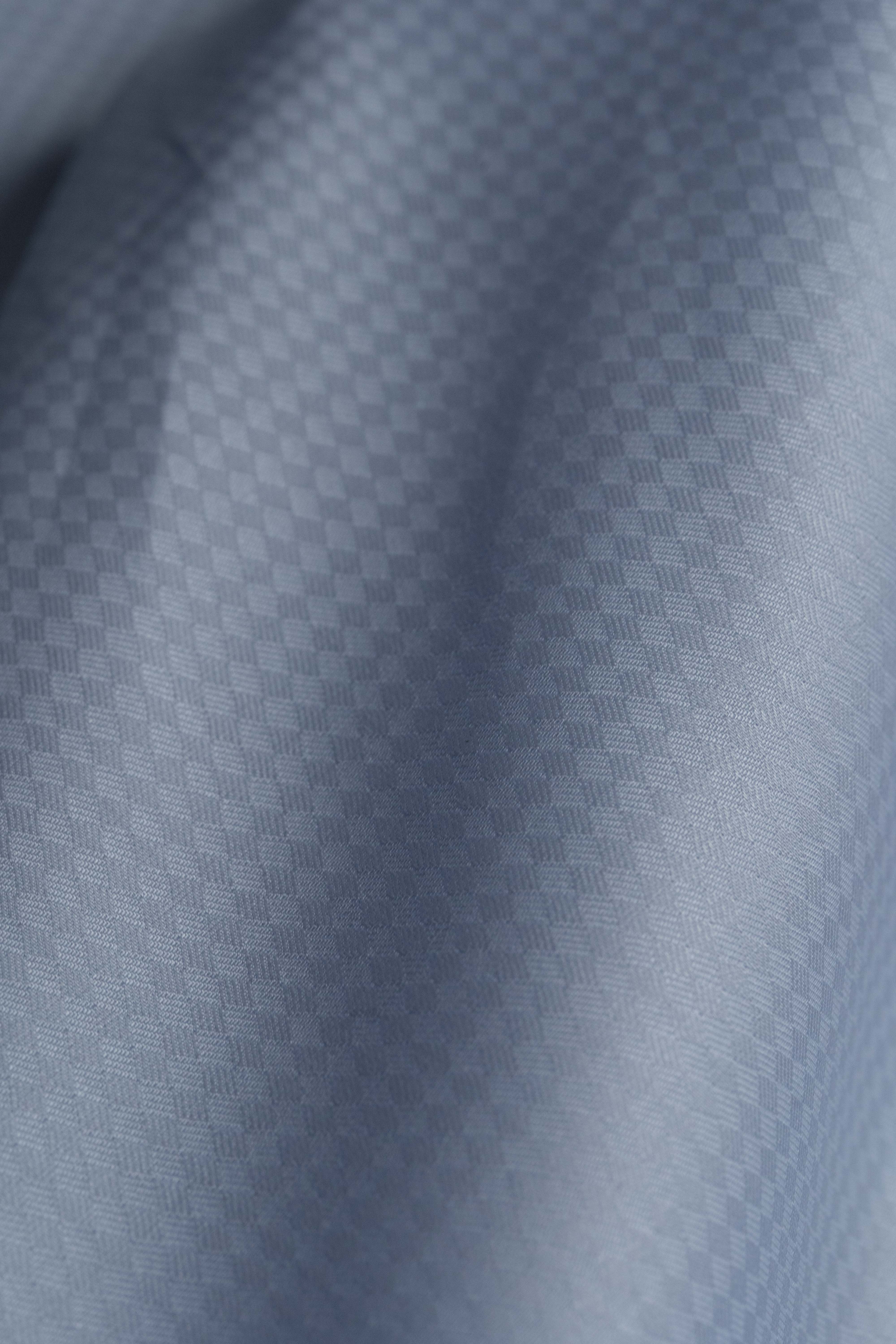 Blue Cotton Shirt Fabric - (ST-002) - Yoo's Club