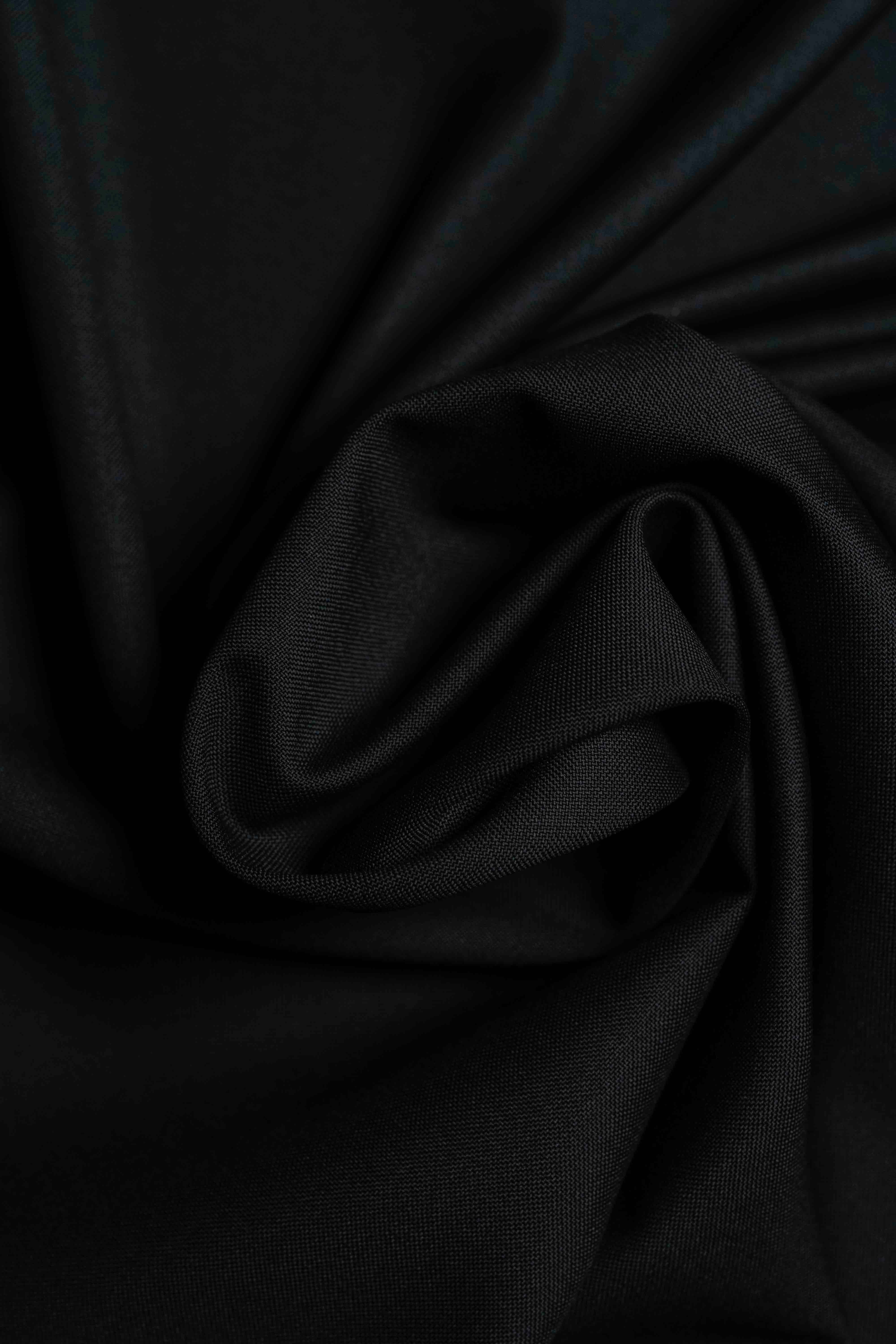 VBC Black Super 110's Wool Suit Fabric (GC30134)-5m - Yoo's Club