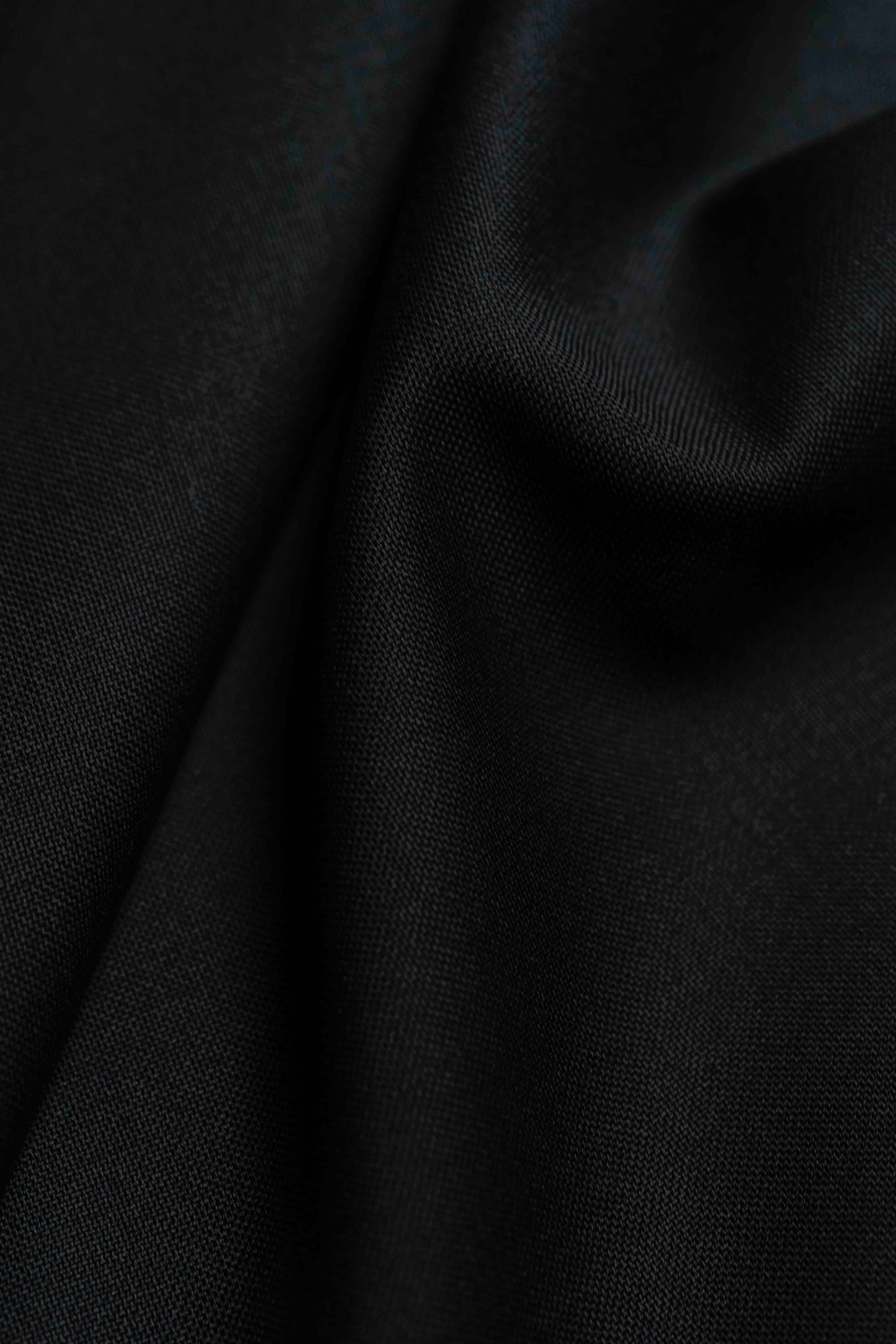 VBC Black Super 110's Wool Suit Fabric (GC30134)-5m - Yoo's Club