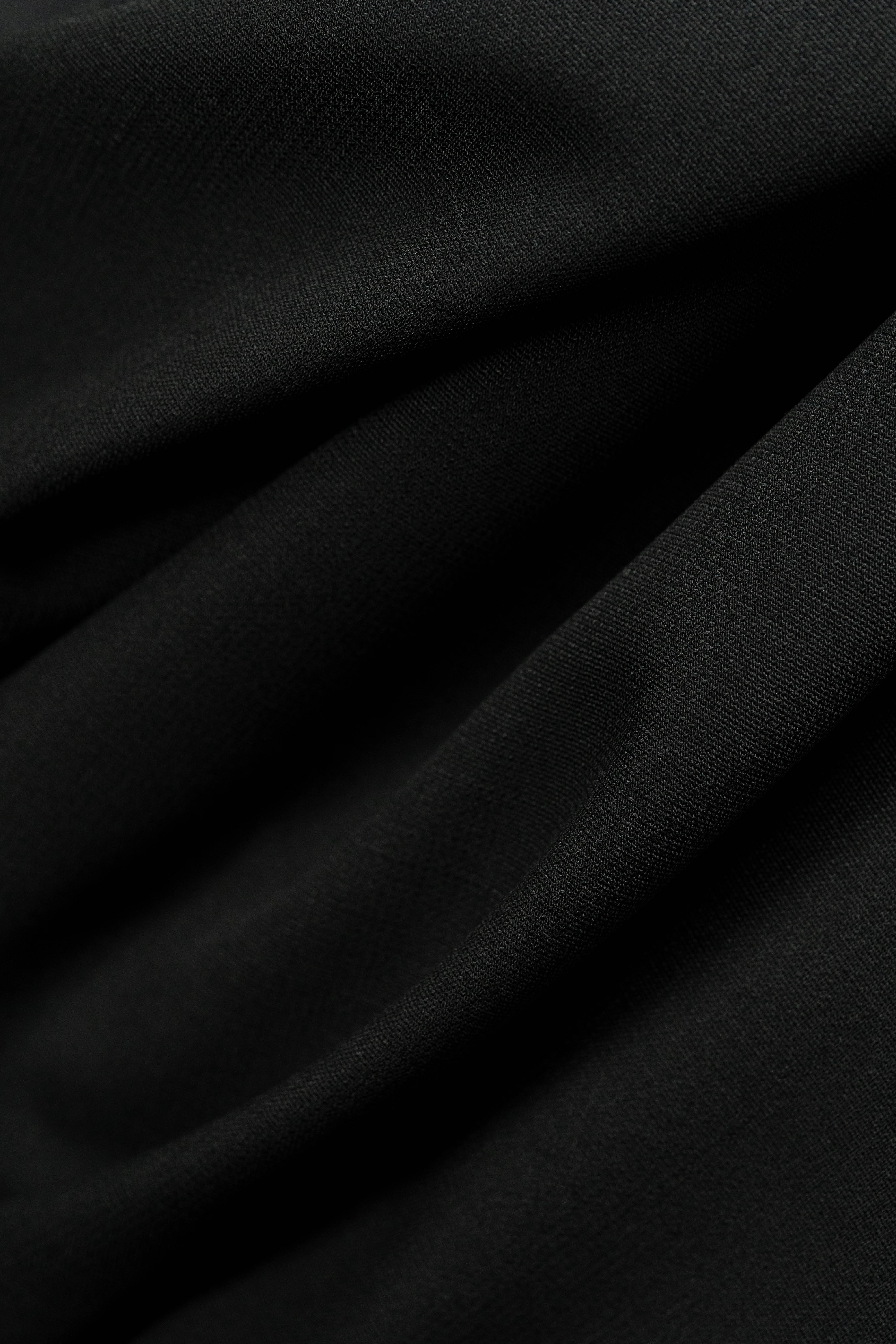 Italy Black Heavy High Twist SuitFabric (V23731)-3.7m - Yoo's Club