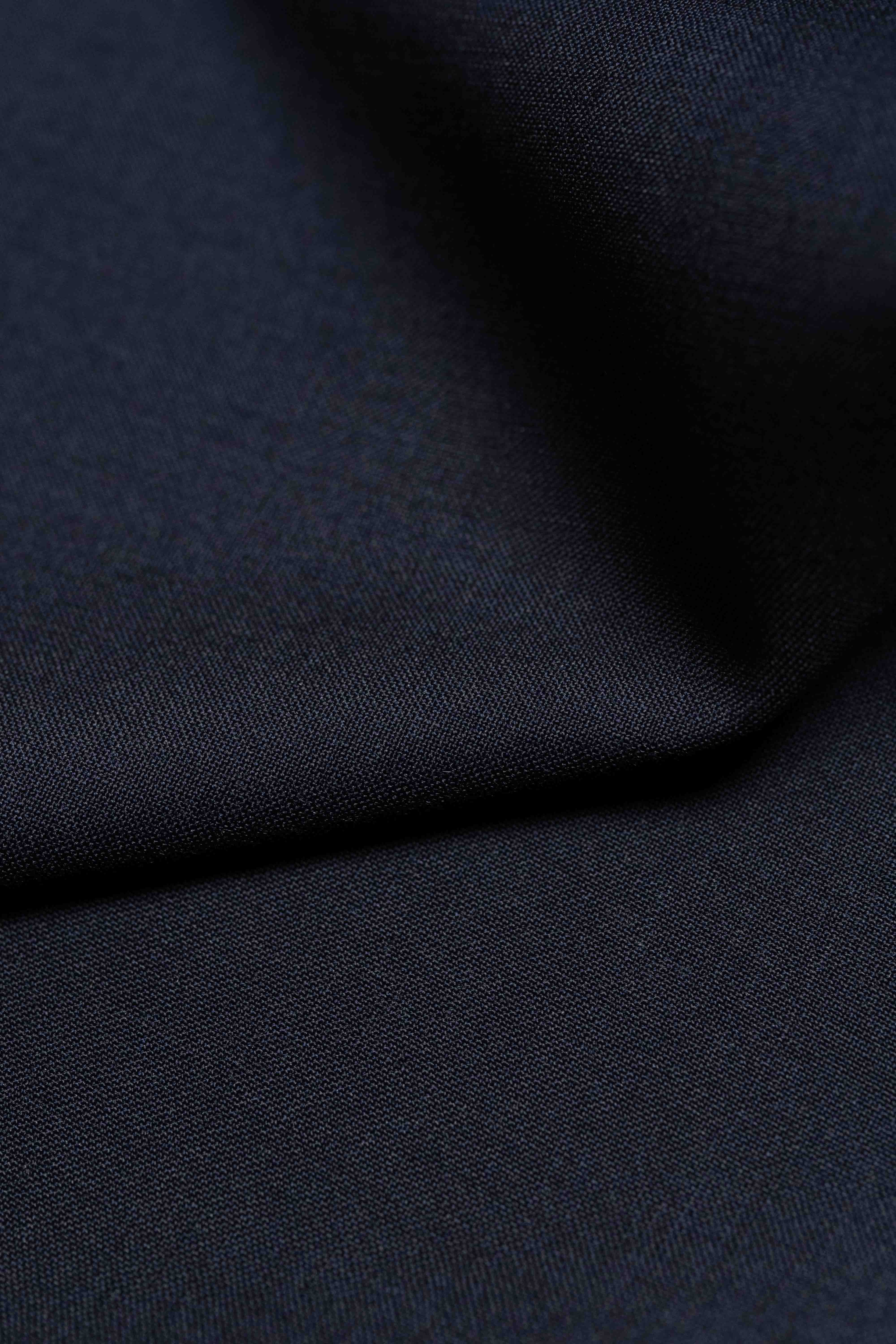 Dark Navy Super 100's Wool & Kid Mohair Fabric (V23669)-3.7m - Yoo's Club