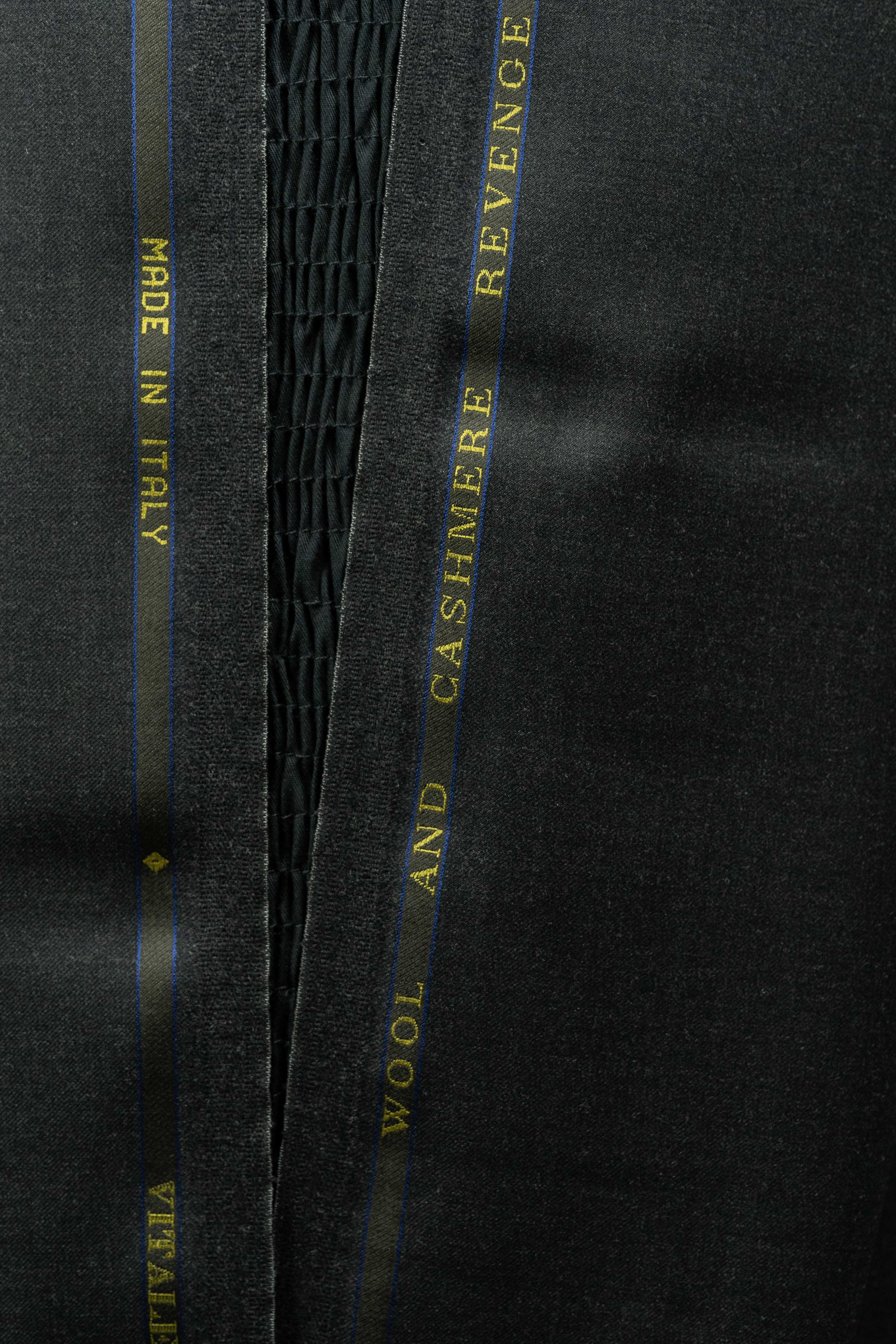VBC Dark Charcoal Wool & Cashmere Suit Fabric (V23793)-3m - Yoo's Club