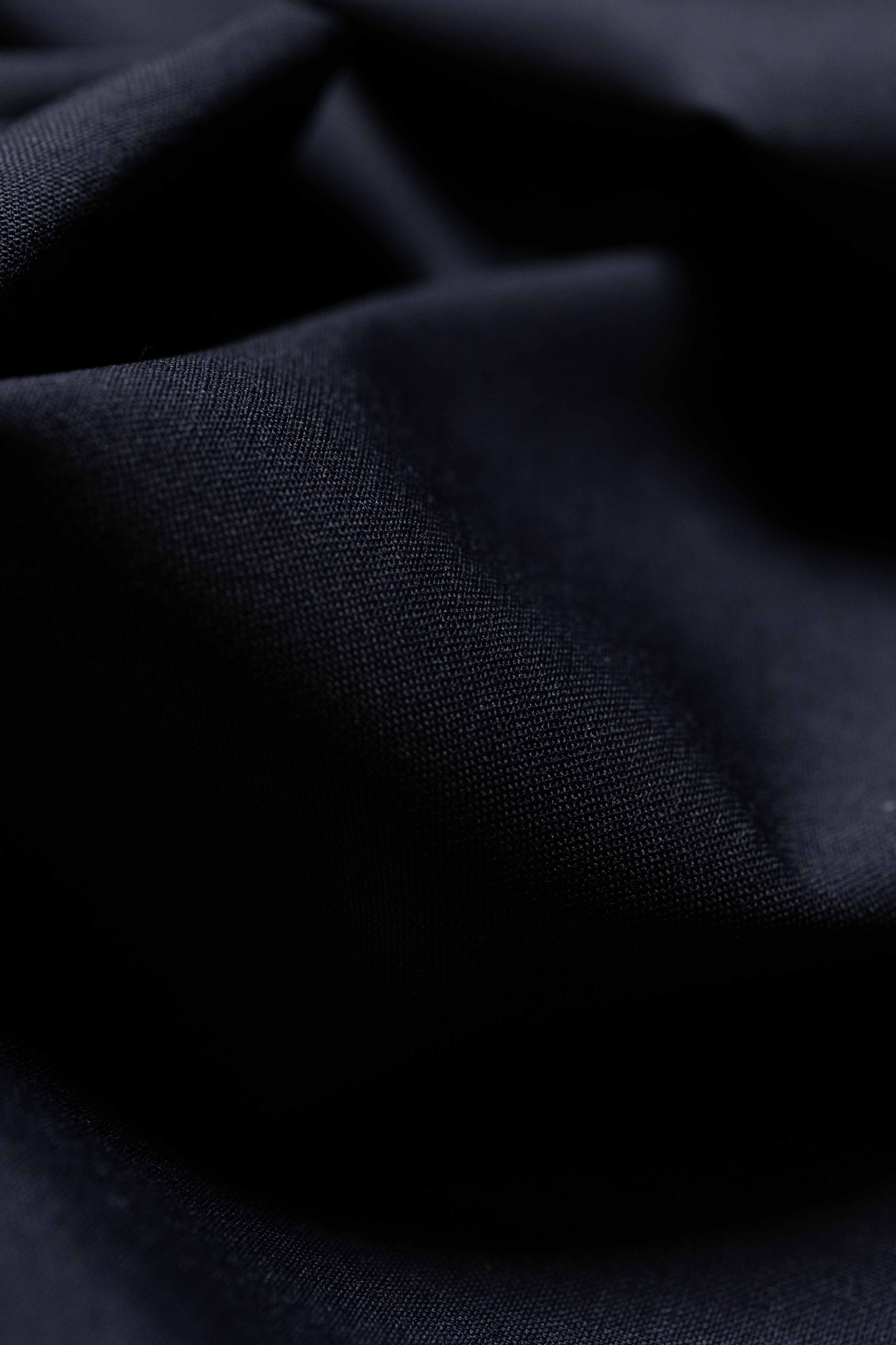 Dark Navy Super 100's Wool & Kid Mohair Fabric (V23669)-3.7m - Yoo's Club