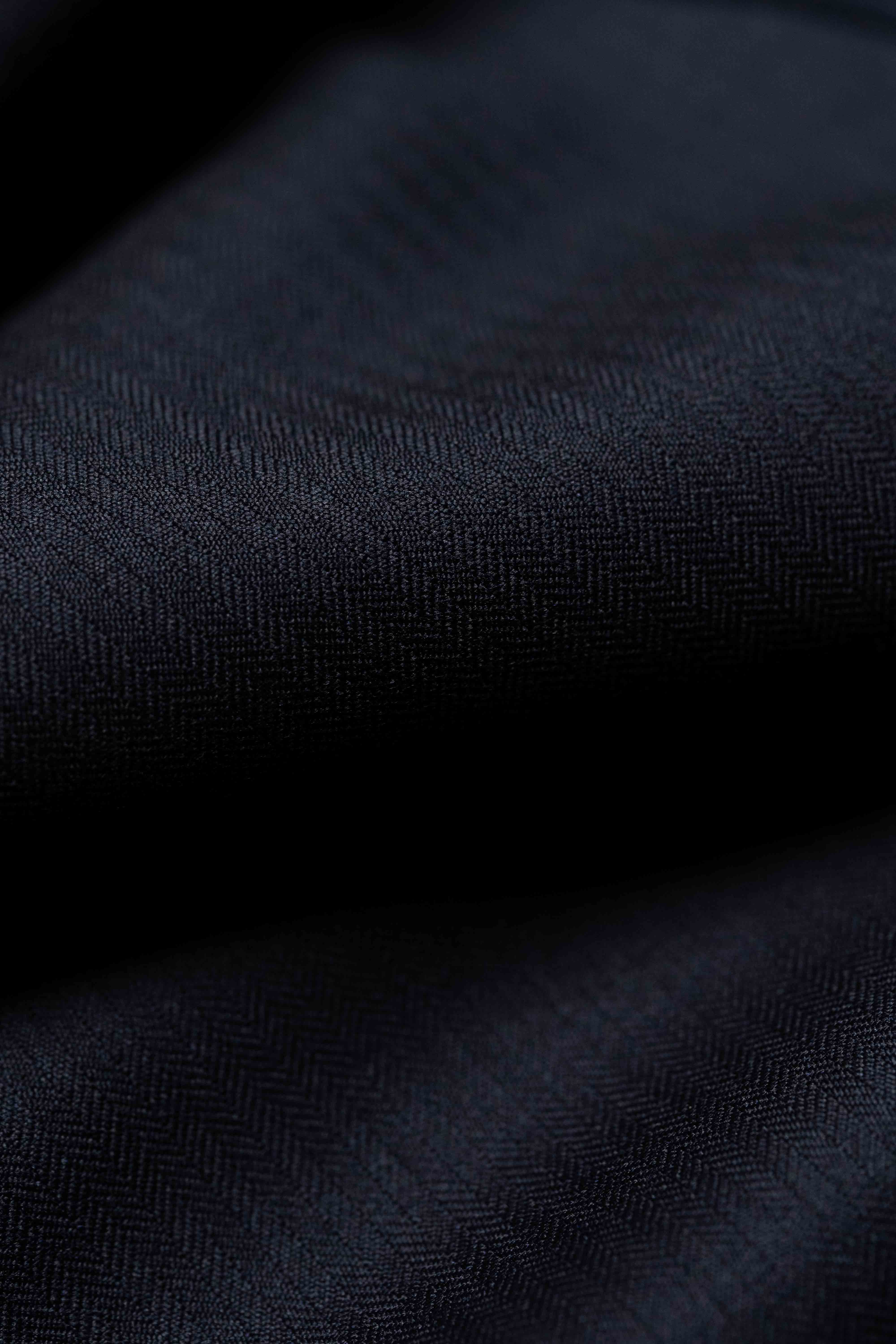 Dormeuil Dark Navy Herringbone Super 100's Trousers Fabric -2.4m - Yoo's Club