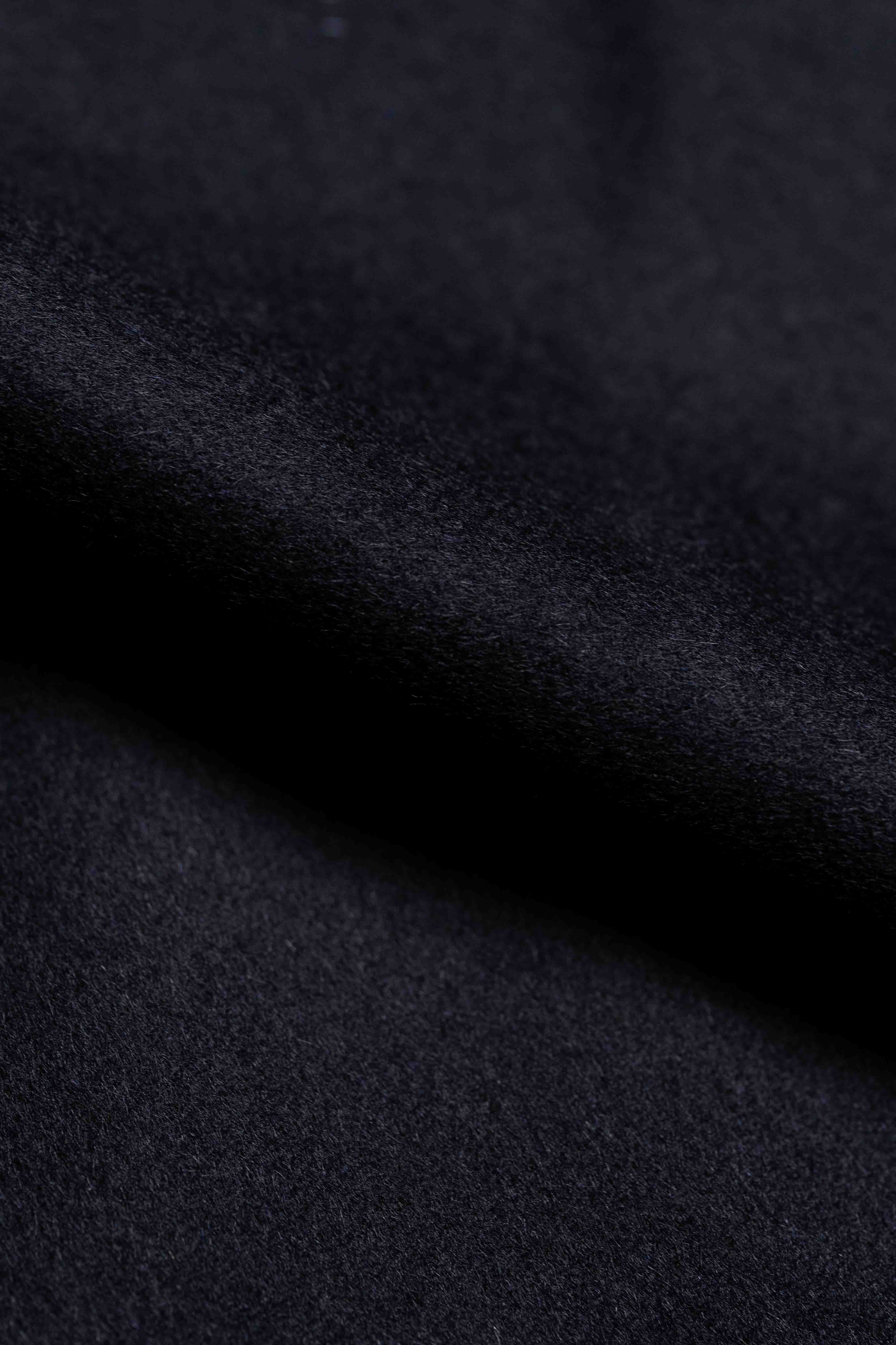 Midnight Blue Wool Cashmere Coat Fabric (32058)-2.6m - Yoo's Club