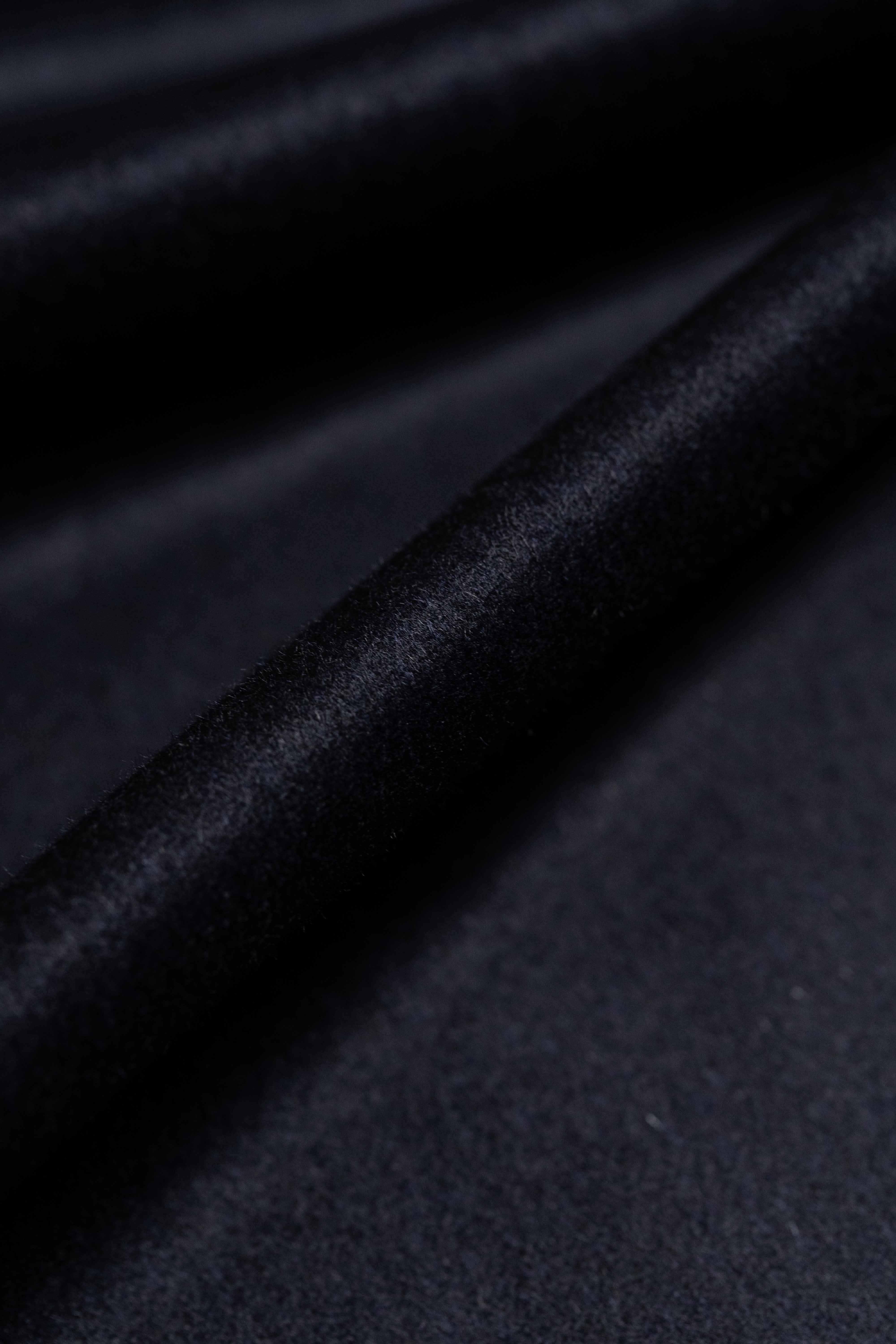 Midnight Blue Wool Cashmere Coat Fabric (32058)-2.6m - Yoo's Club
