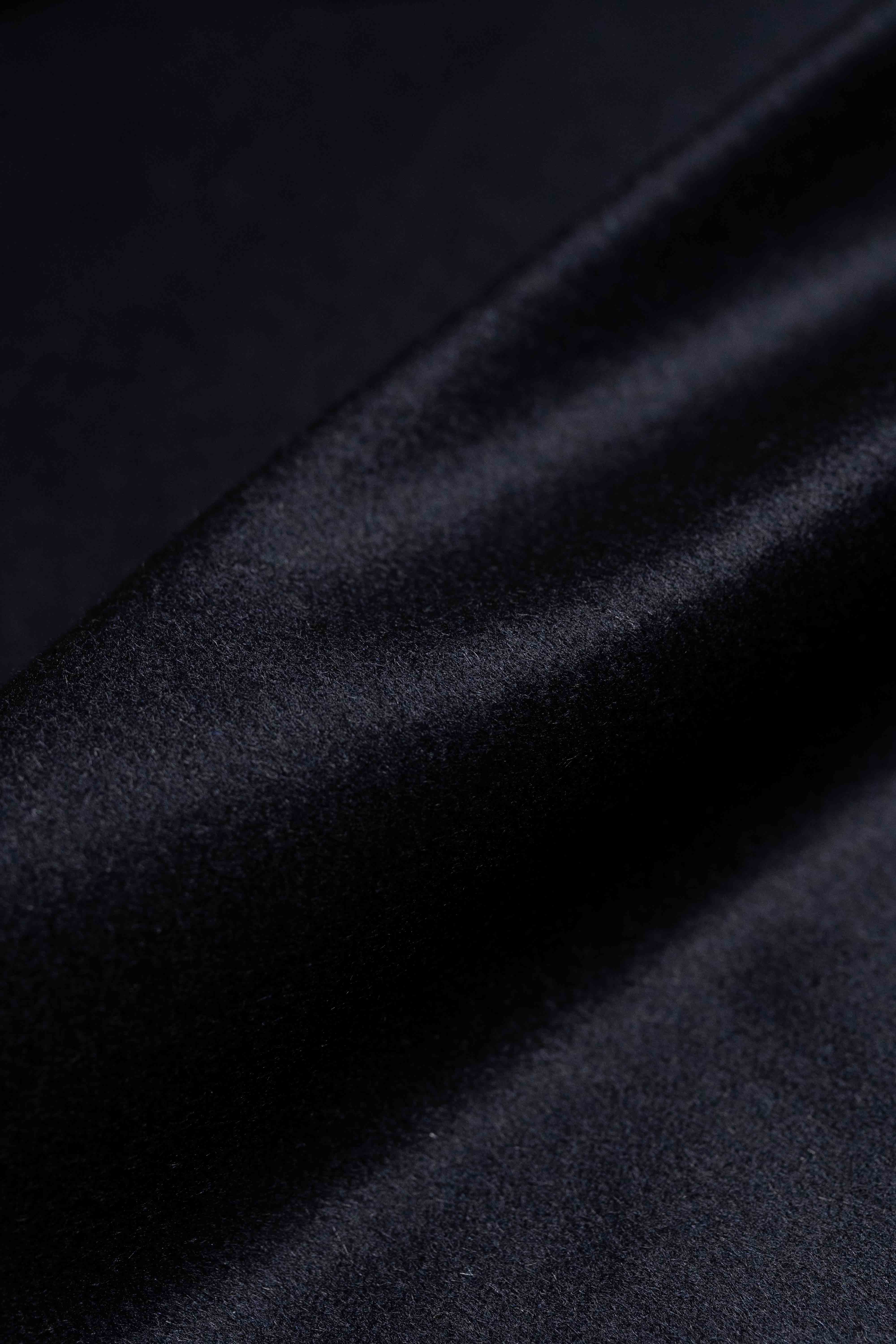 Midnight Blue Wool Cashmere Coat Fabric (32058)-2.6m - Yoo's Club