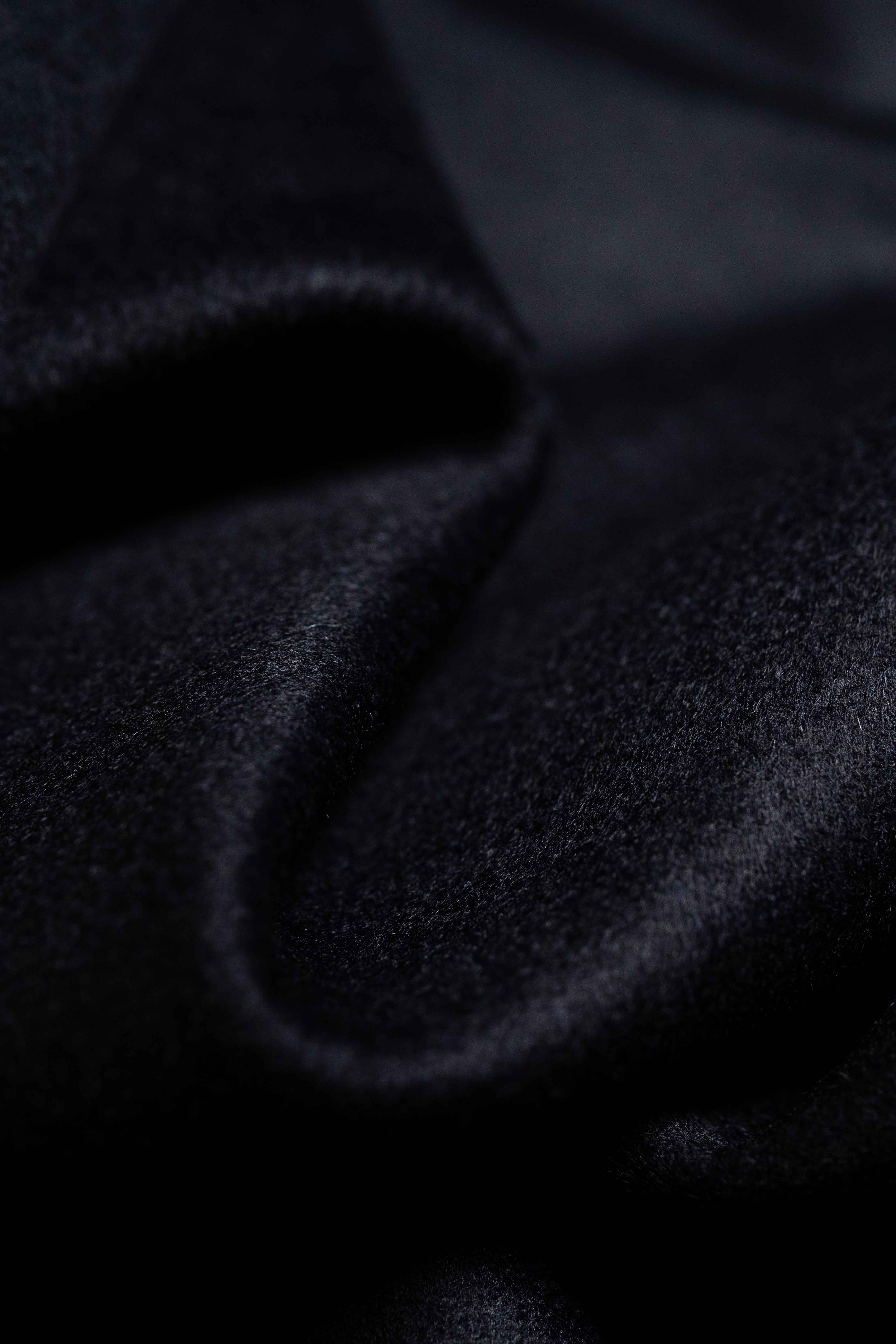 Midnight Blue Wool Cashmere Coat Fabric (32058)-2.6m - Yoo's Club