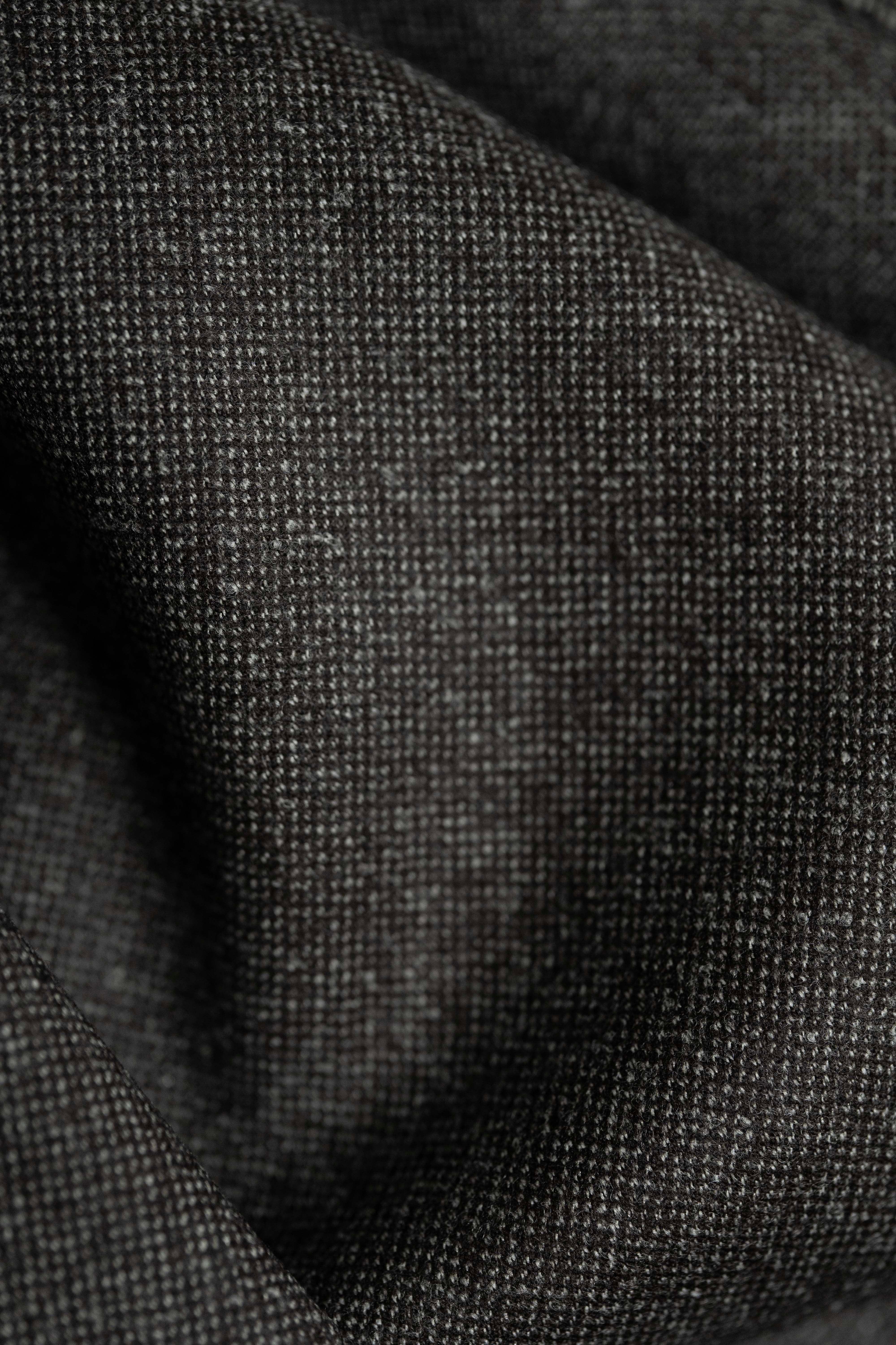 Wool Flannel in Dark Taupe Pinhead -(V23751) - Yoo's Club