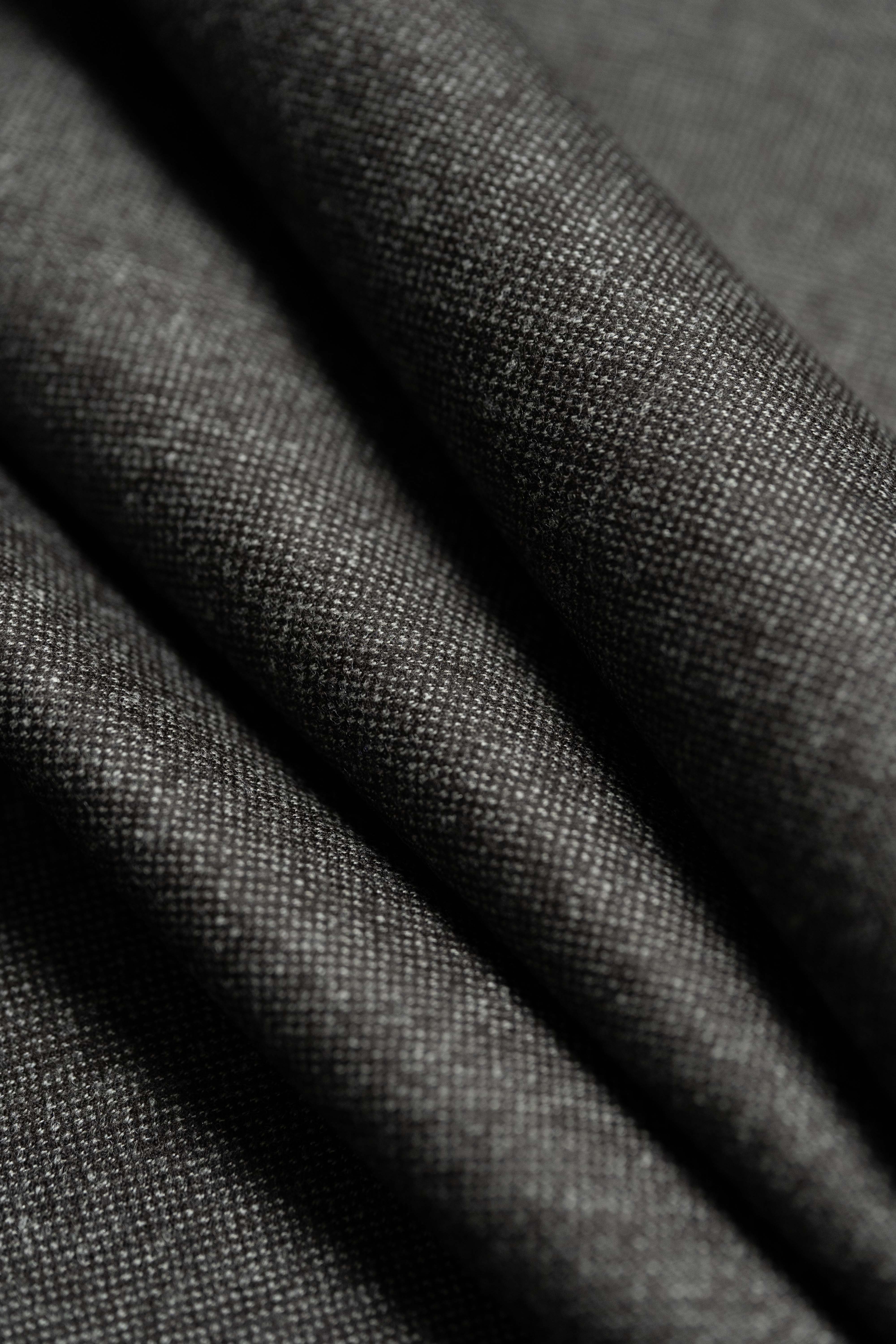 Wool Flannel in Dark Taupe Pinhead -(V23751) - Yoo's Club