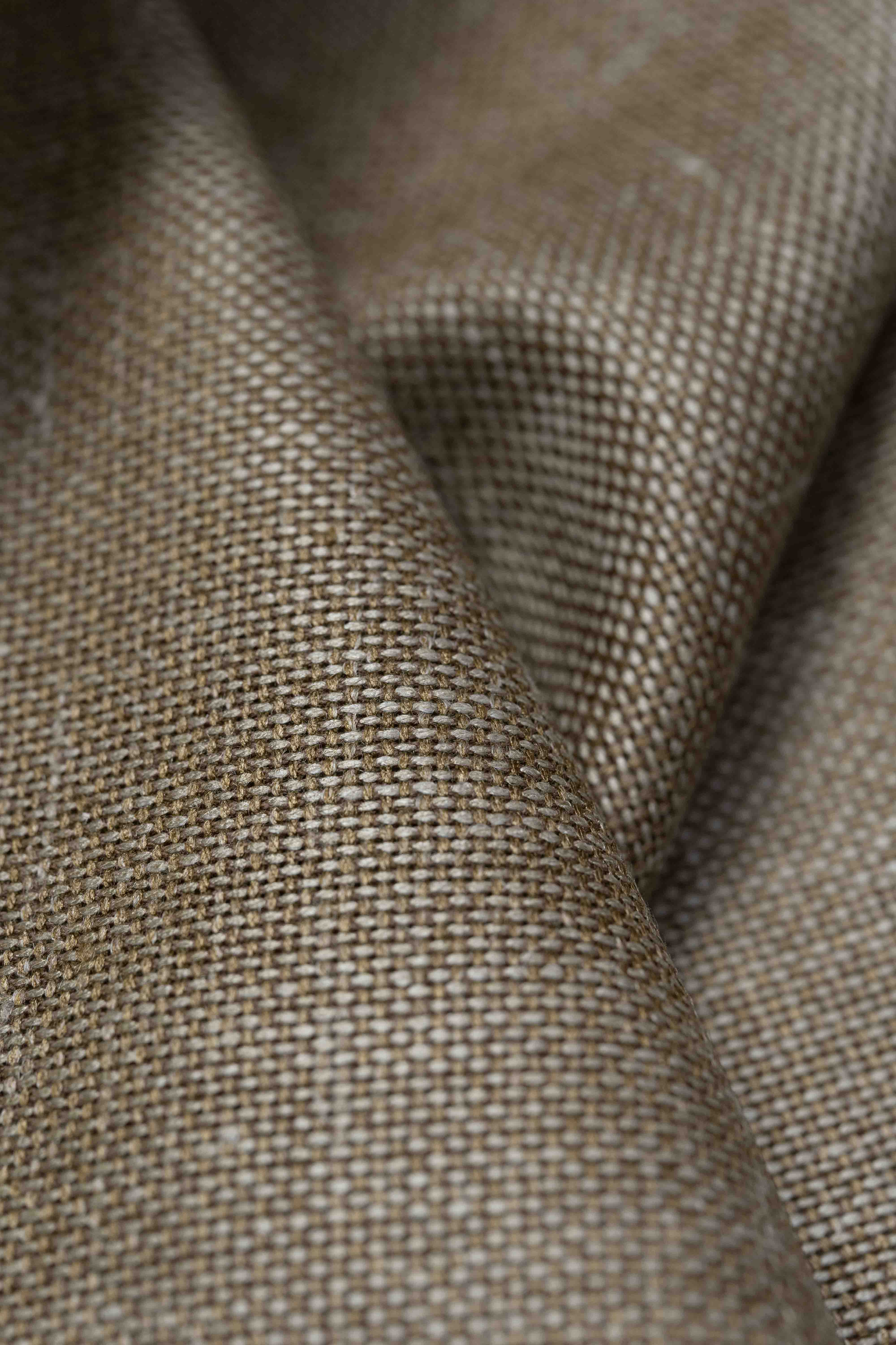 Groves & Lindley Khaki Wool Silk Mohair Linen Suit Jacket Fabric (3914)-2m - Yoo's Club
