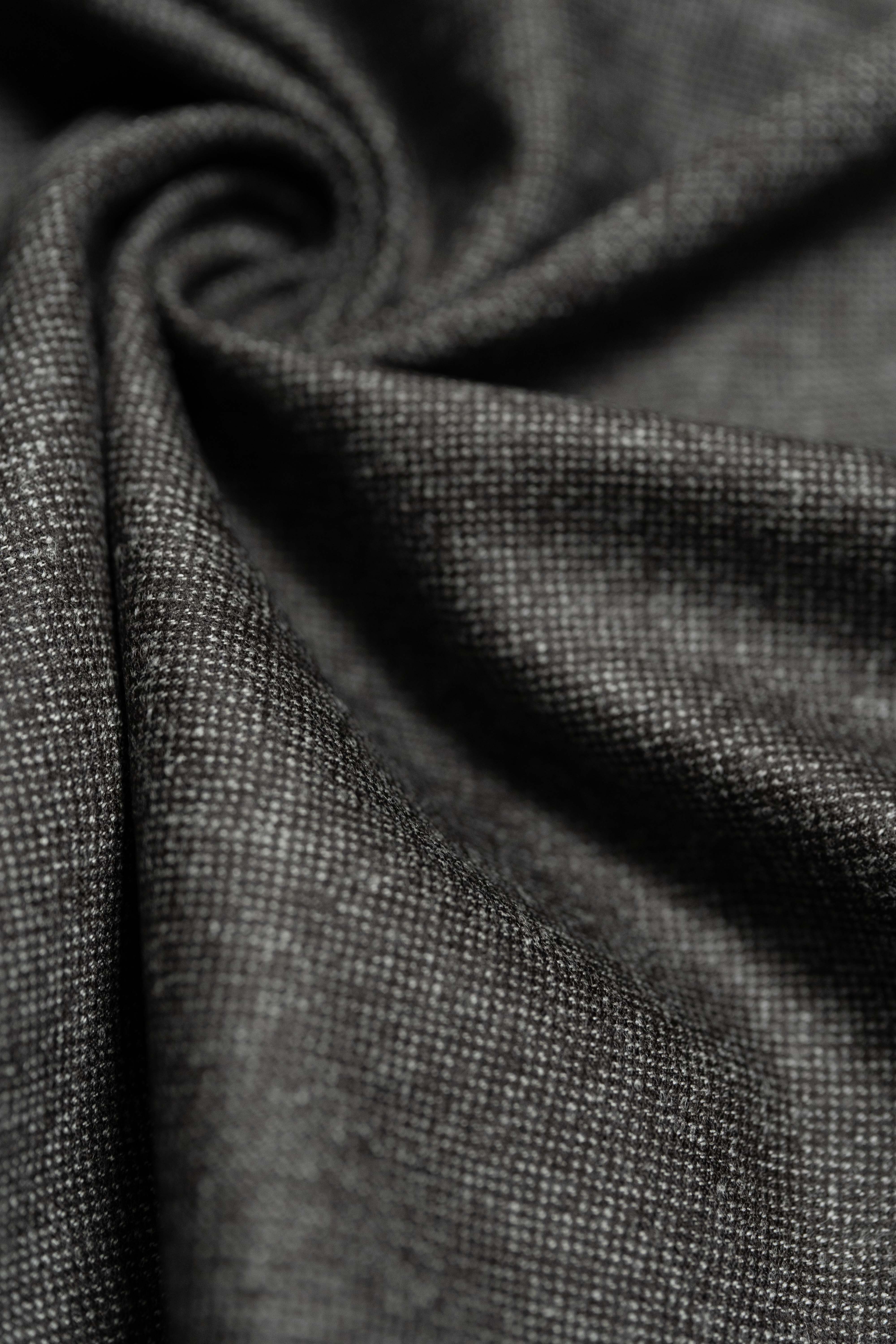 Wool Flannel in Dark Taupe Pinhead -(V23751) - Yoo's Club