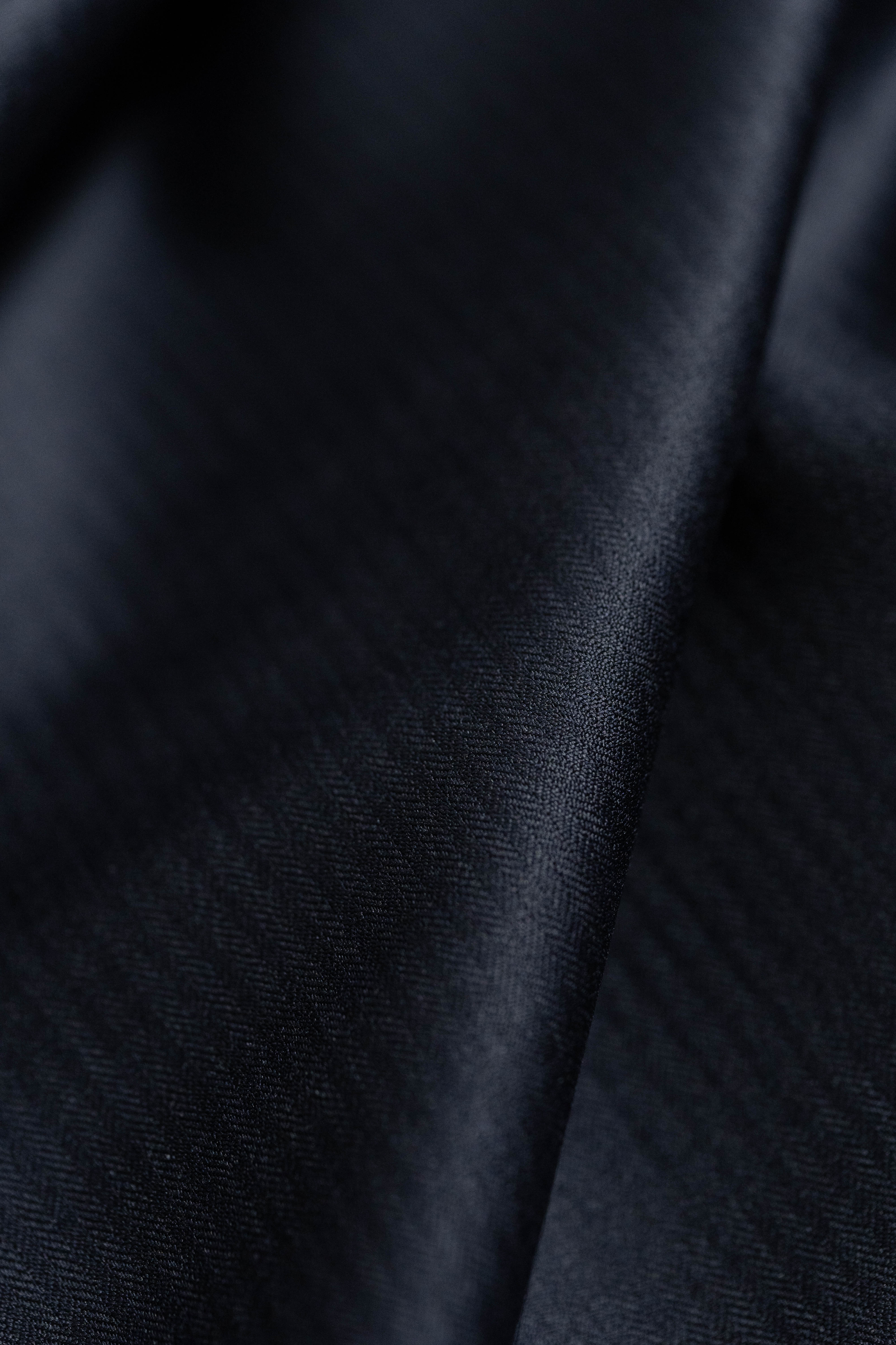 Dark Navy Herringbone 170's Wool & Silk Fabric produced by Loro Piana (GC39016)- 3m - Yoo's Club