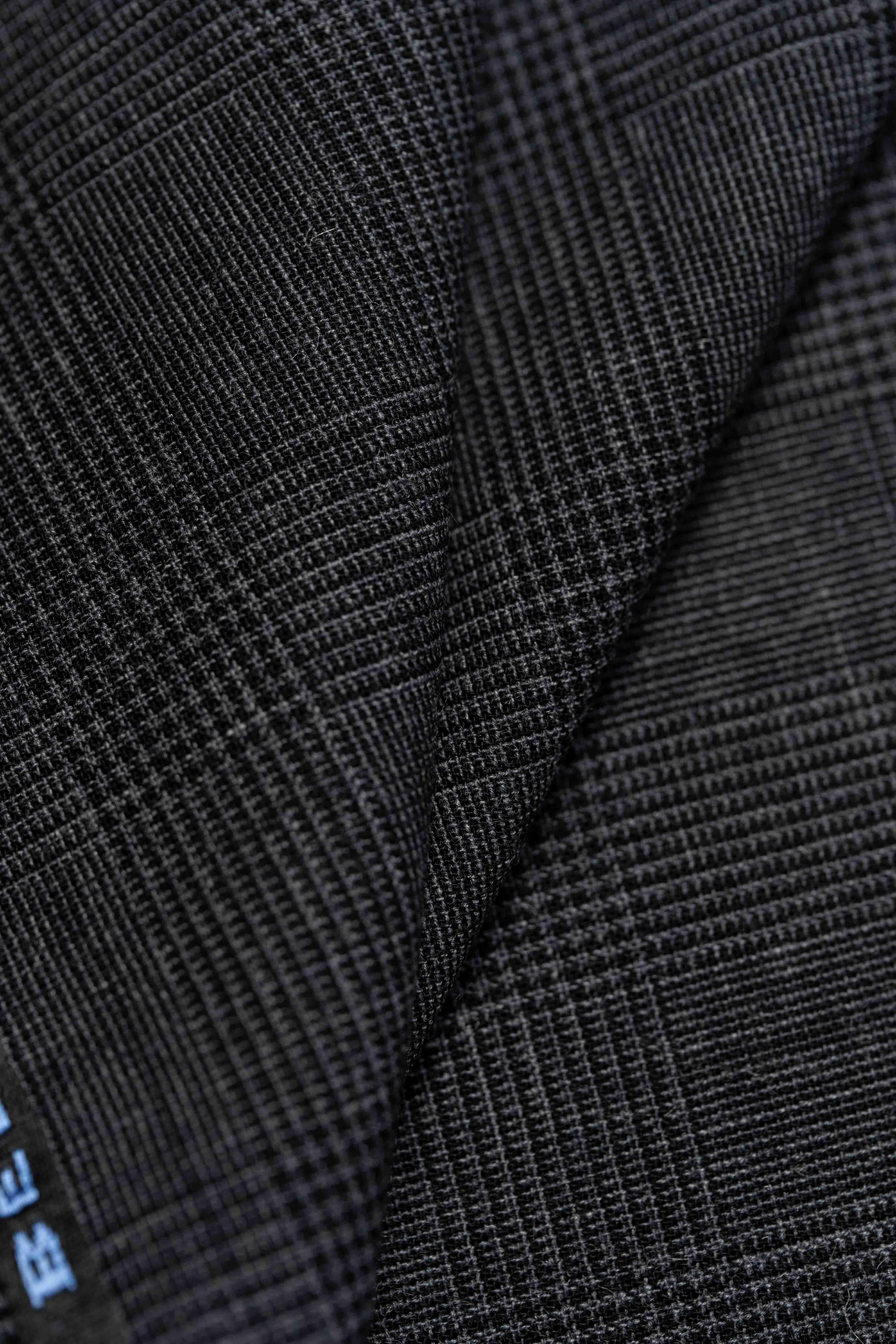 Groves & Lindley Charcoal Wool & Mohair Pow Suit Jacket Fabric (M3-551/22)-2.5m - Yoo's Club
