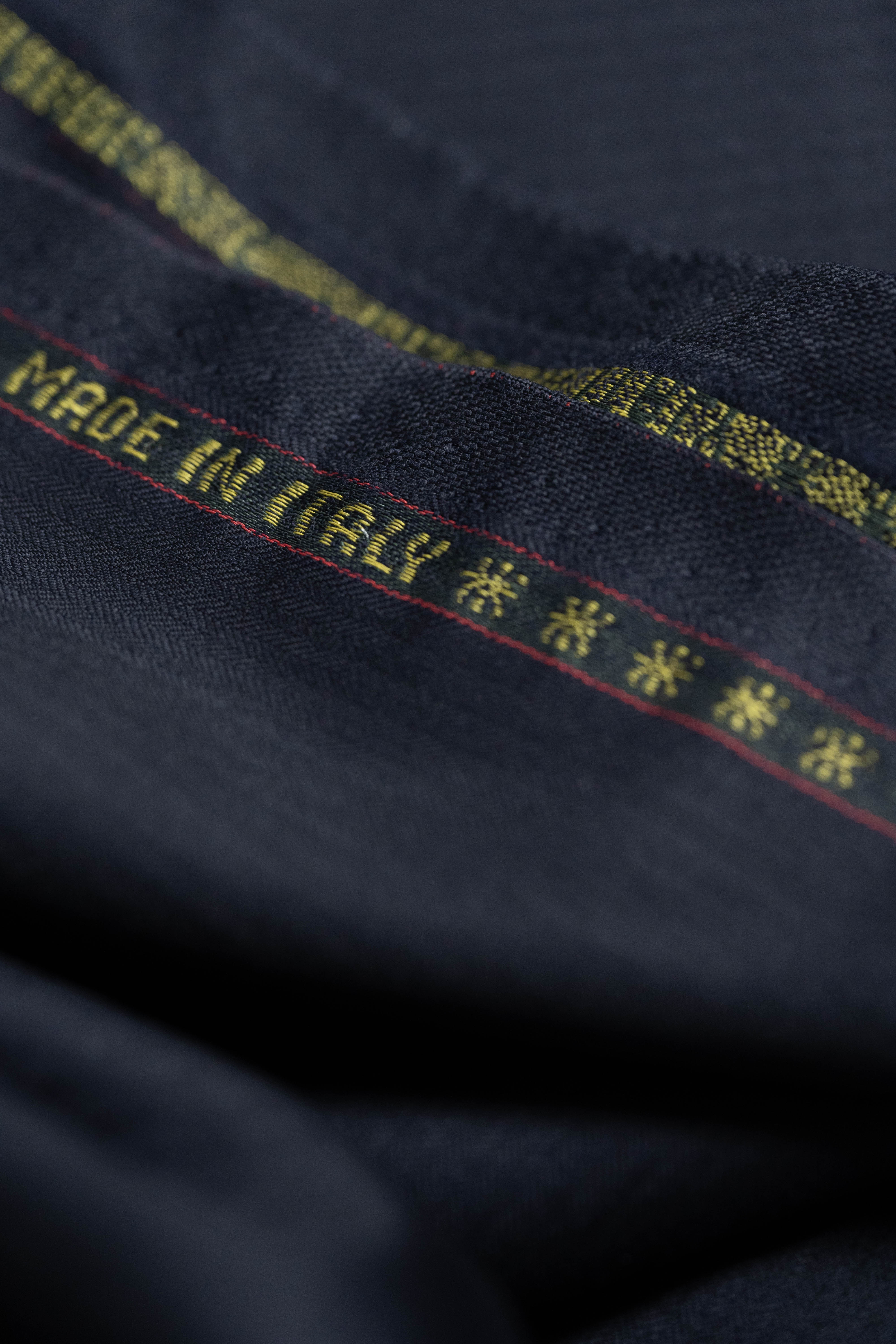 Dark Navy Herringbone 170's Wool & Silk Fabric produced by Loro Piana (GC39016)- 3m - Yoo's Club