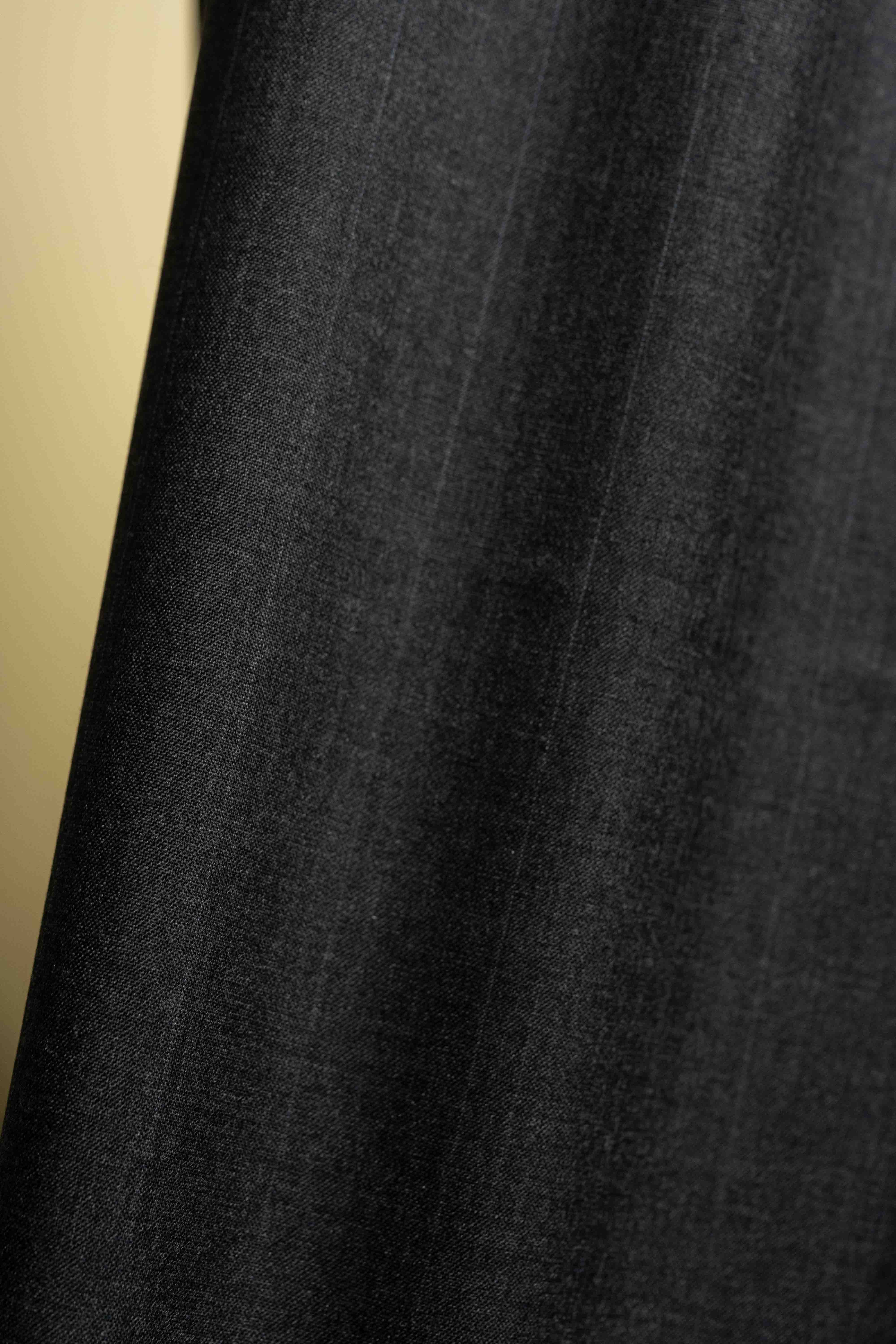 Super 130's Wool & Cashmere Grey Stripe Suit Fabric (V23394)-3m - Yoo's Club