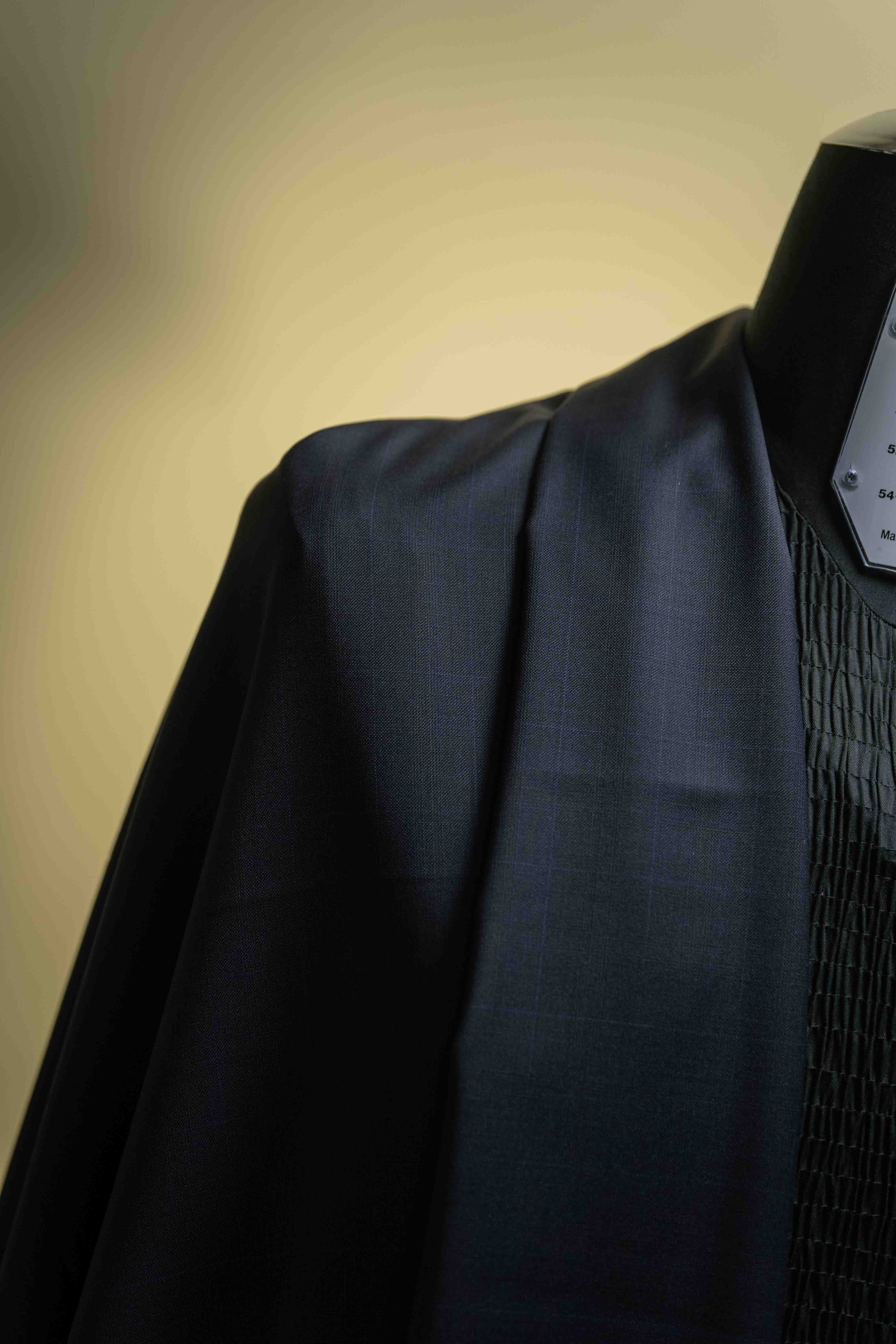 Giorgio Vallino Super 120's Navy Check Suit Fabric (V23462) -3.1m - Yoo's Club