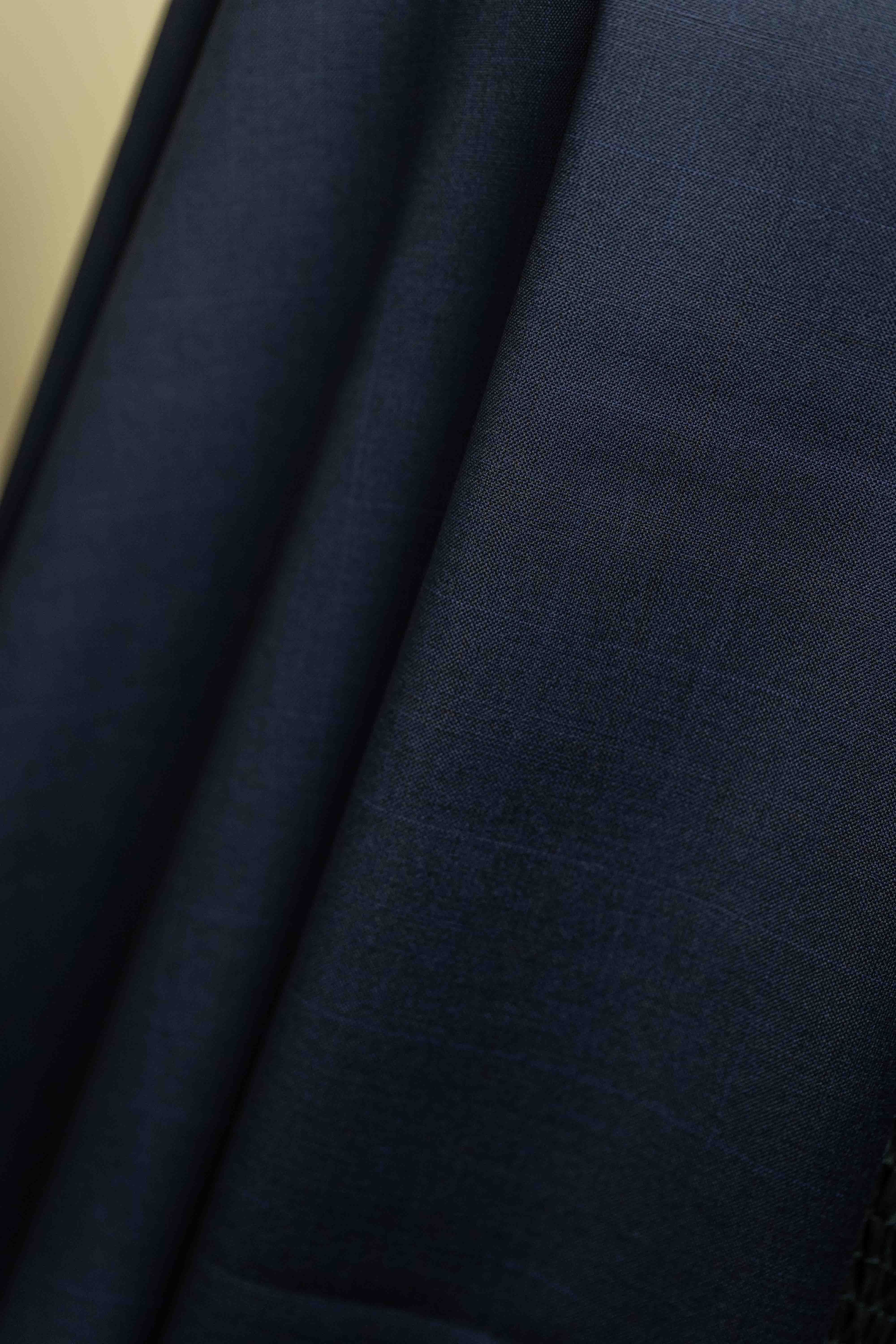 Giorgio Vallino Super 120's Navy Check Suit Fabric (V23462) -3.1m - Yoo's Club