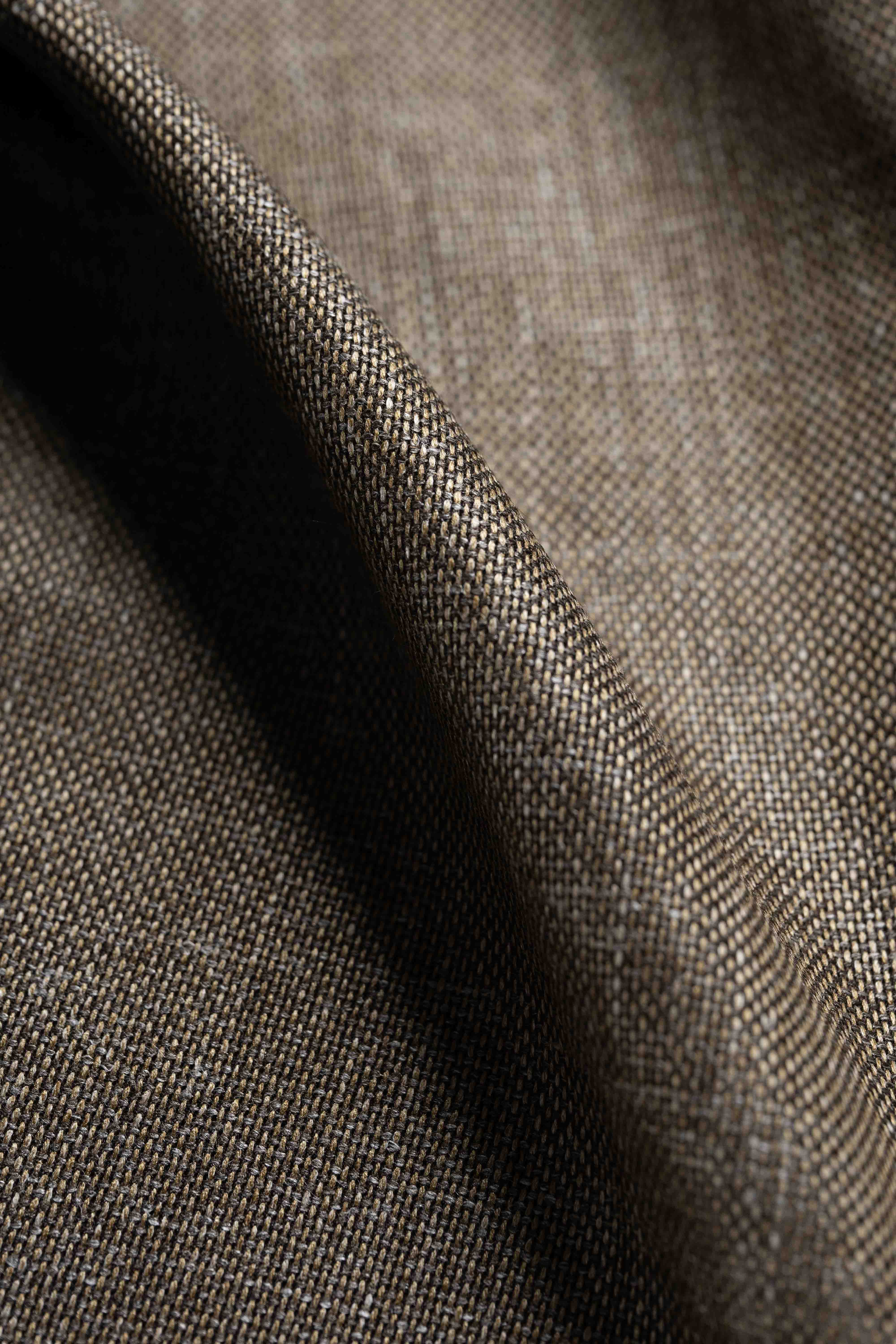 Groves & Lindley Brown Wool Silk Mohair Linen Suit Jacket Fabric (3915)-2.5m - Yoo's Club