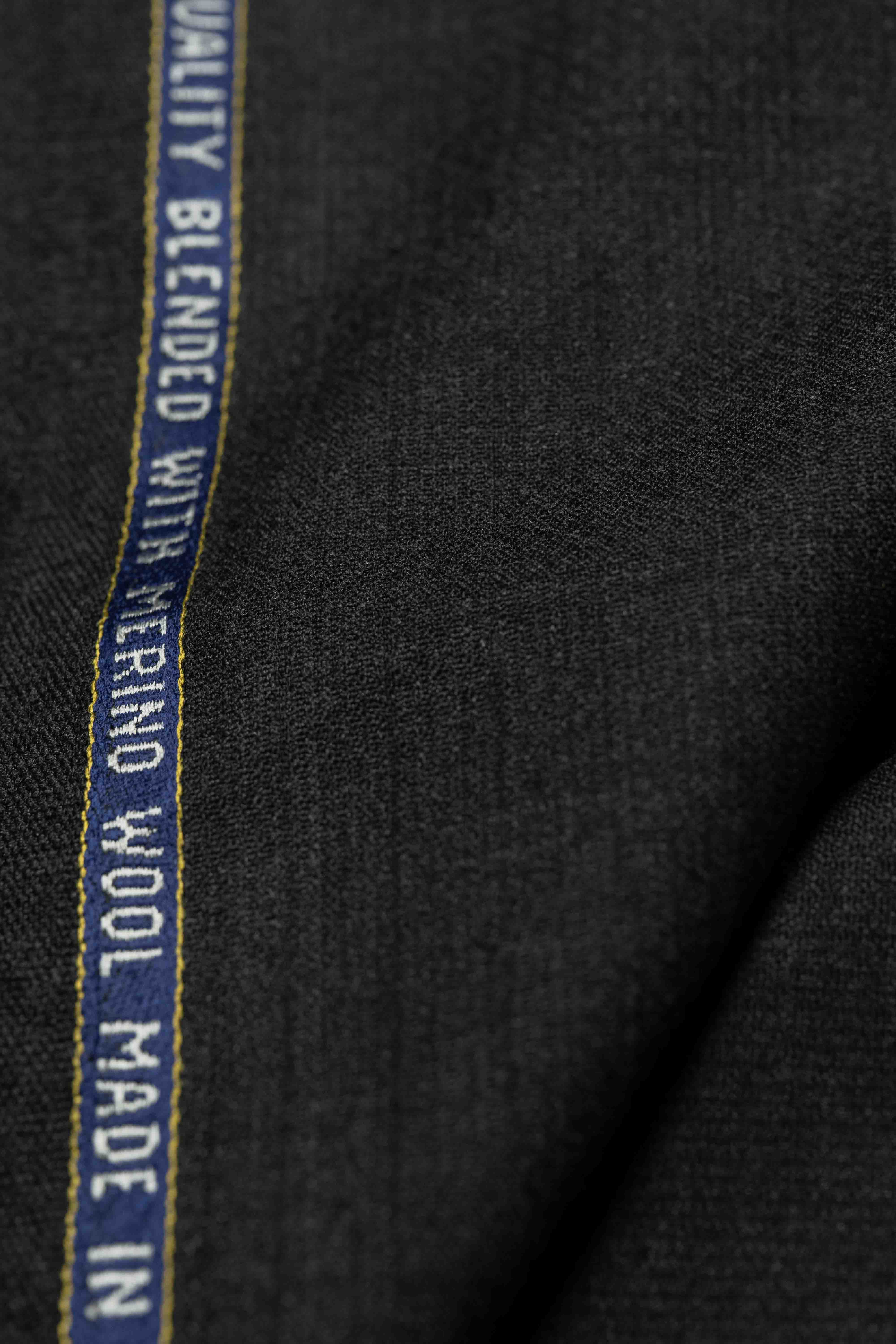 British Luxury Wool & Merino Charcoal Suit Fabric (V23434)-3.5m - Yoo's Club