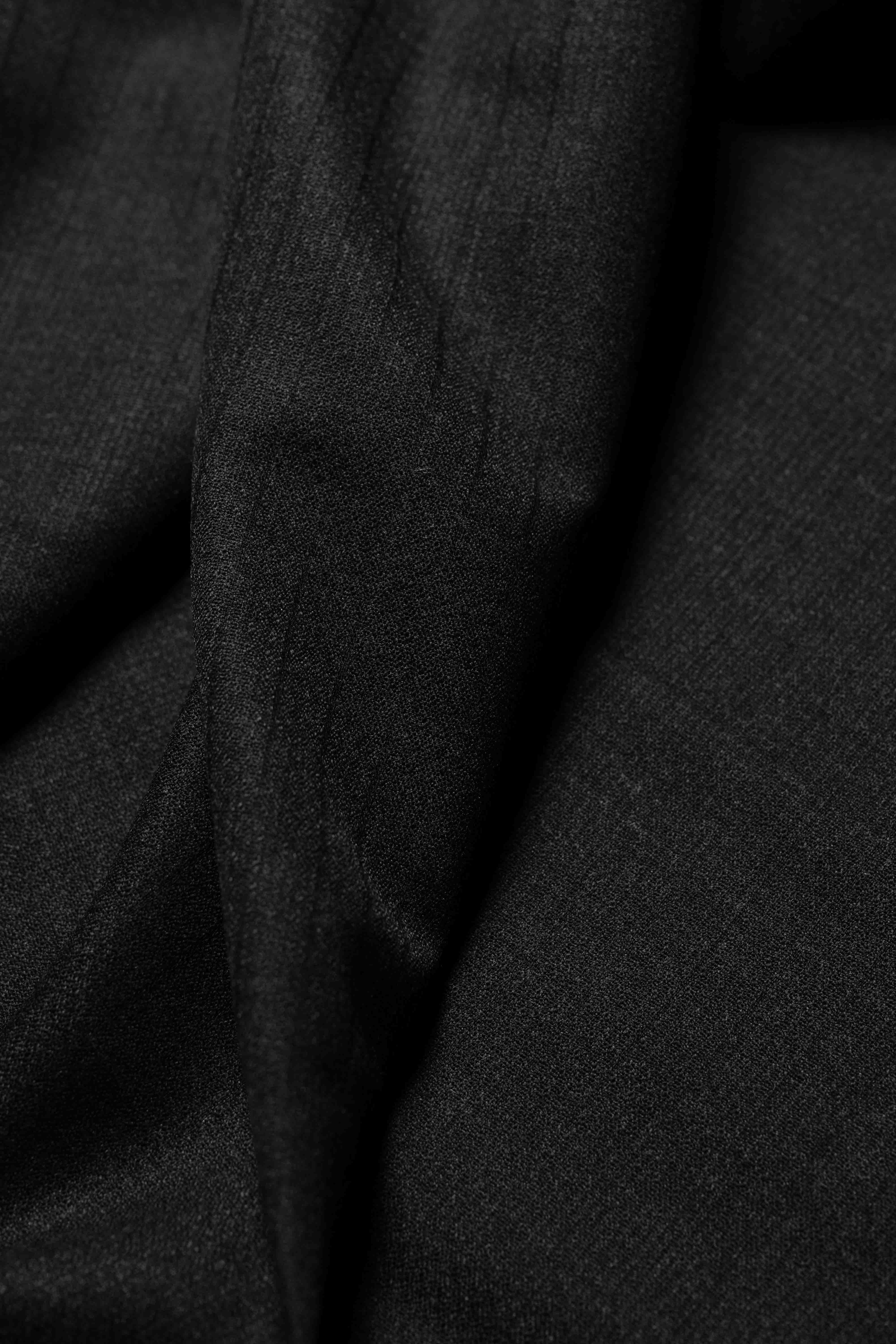British Luxury Wool & Merino Charcoal Suit Fabric (V23434)-3.5m - Yoo's Club